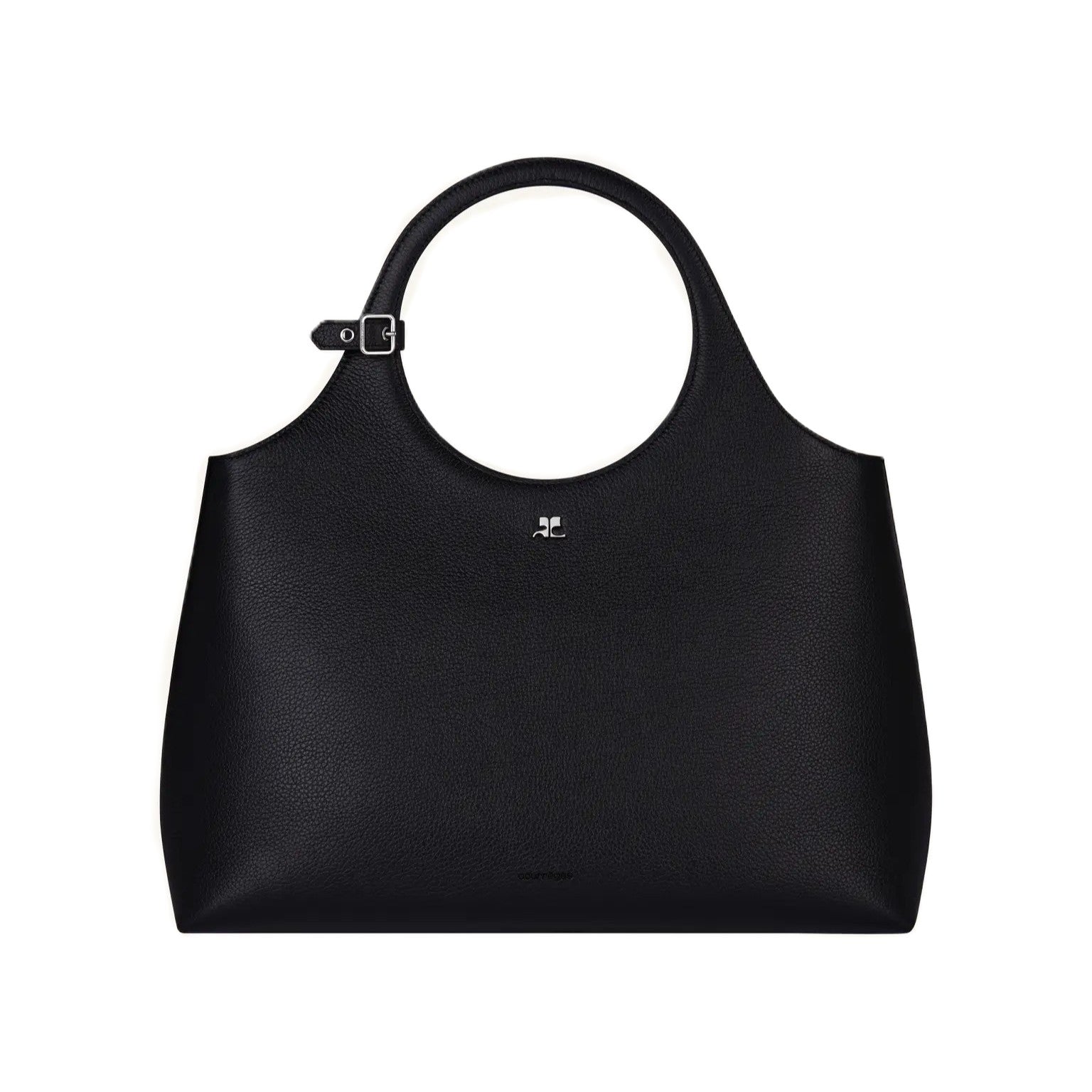 Courrègesクレージュ ブラック Holy レザーバッグ HOLY CROCO STAMPED BAG - courrèges (クレージュ)