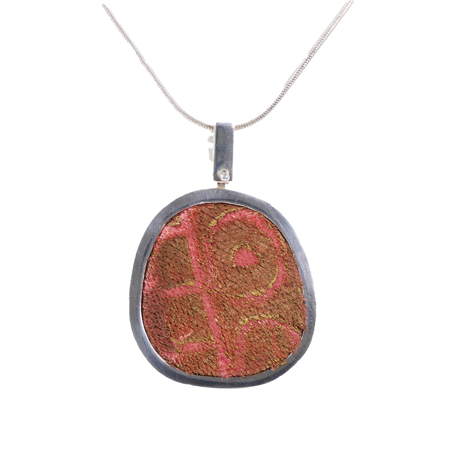 NILAJA [ニラジャ] / pattern cloth necklace [パターンクロスネックレス] (pink)