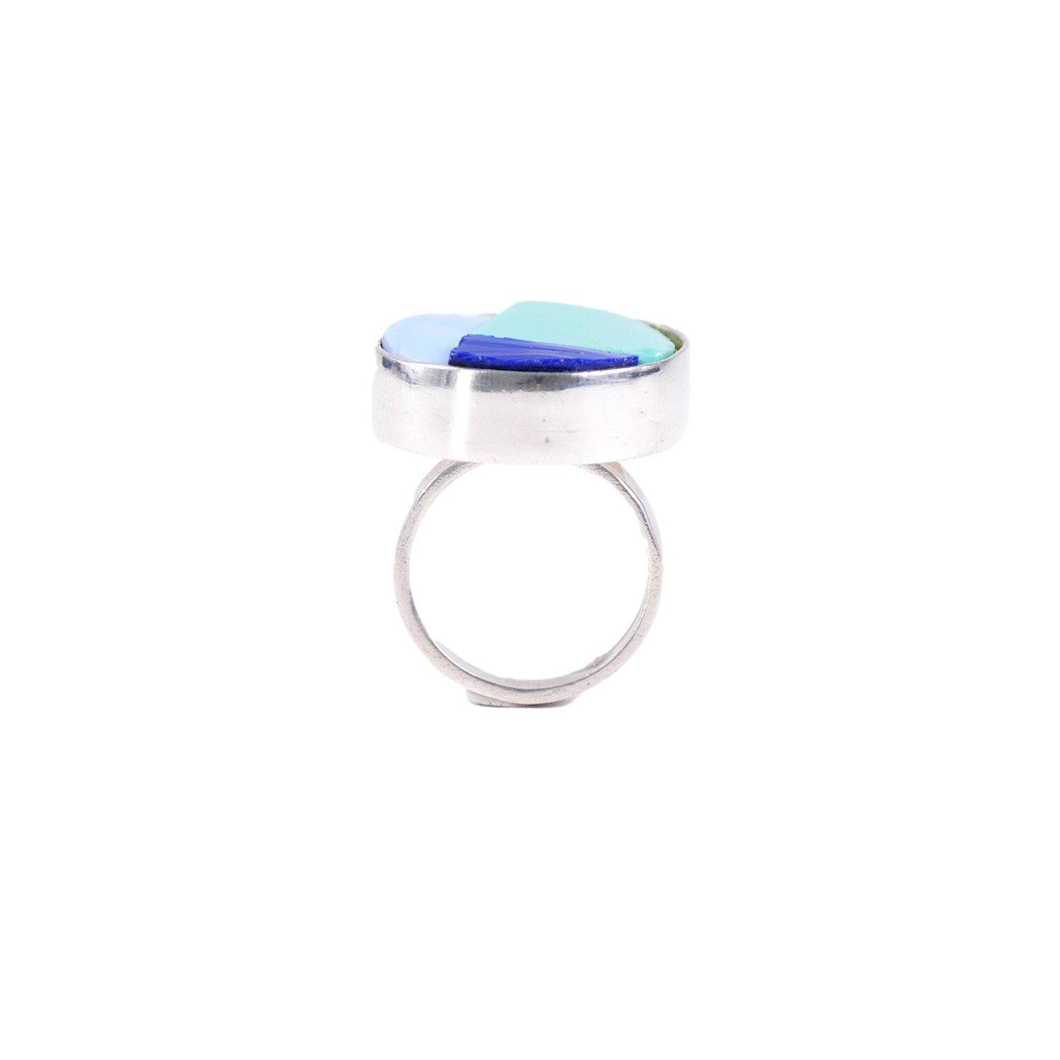 NILAJA [ニラジャ] / round glass ring [ラウンドグラスリング] (blue1)