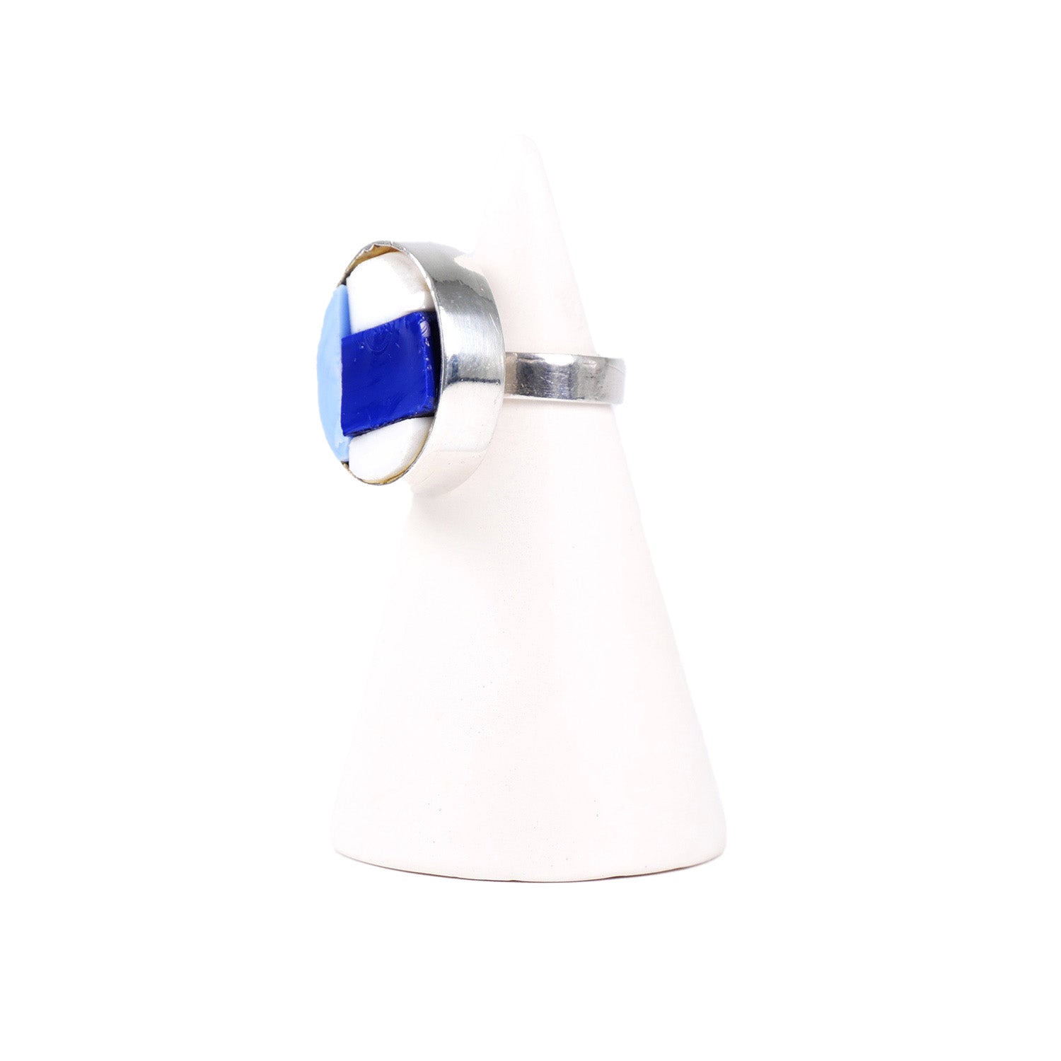 NILAJA [ニラジャ] / round glass ring [ラウンドグラスリング] (blue2)