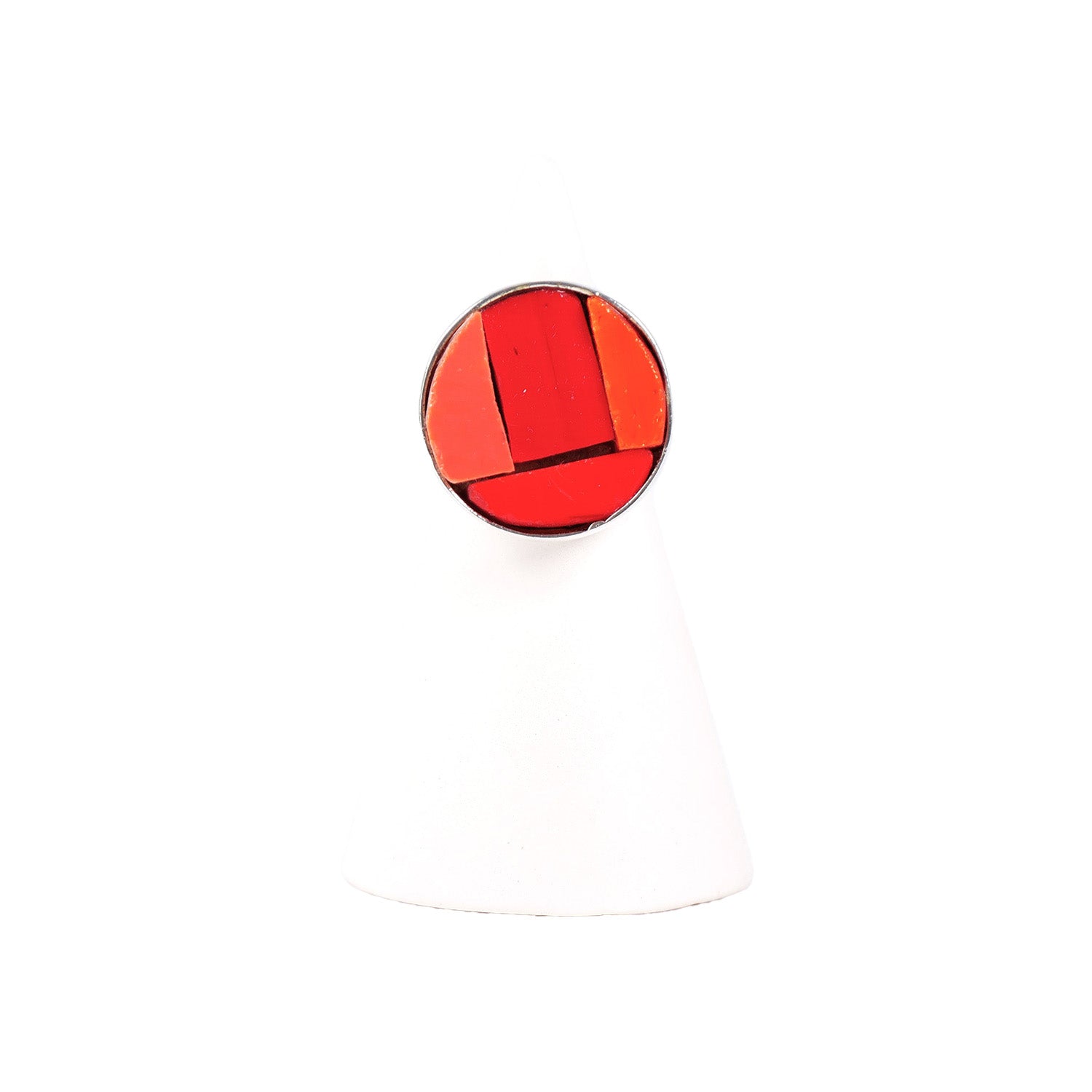 NILAJA [ニラジャ] / round glass ring [ラウンドグラスリング] (red1)