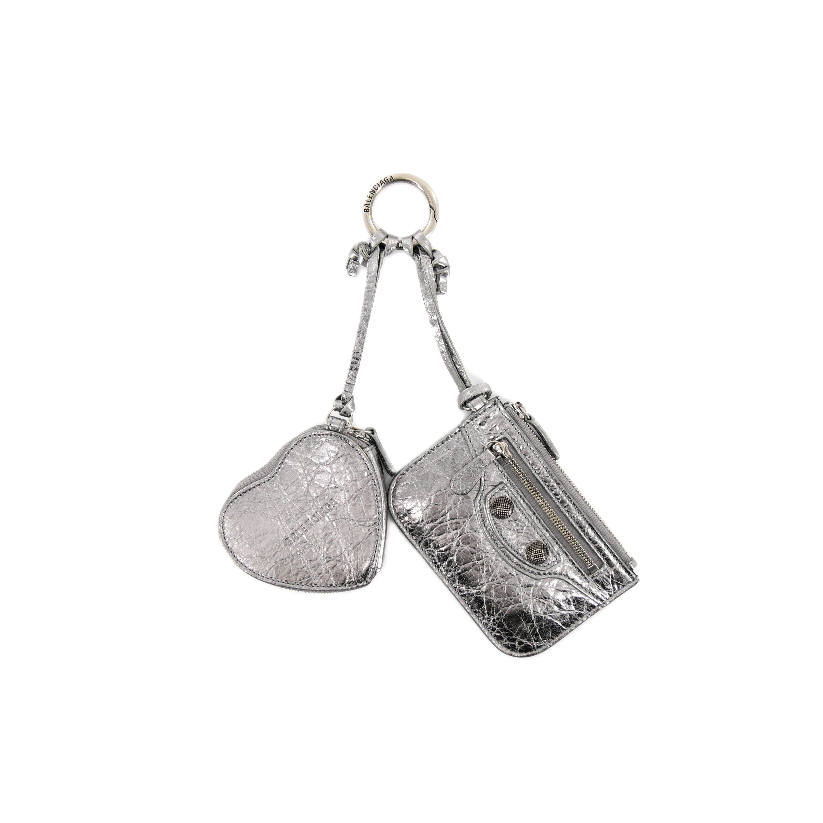 BALENCIAGA[バレンシアガ] / LE CAGOLE Clip on card & Mirror heart coincase [クリップオンカード＆ミラー ハート コインケース]