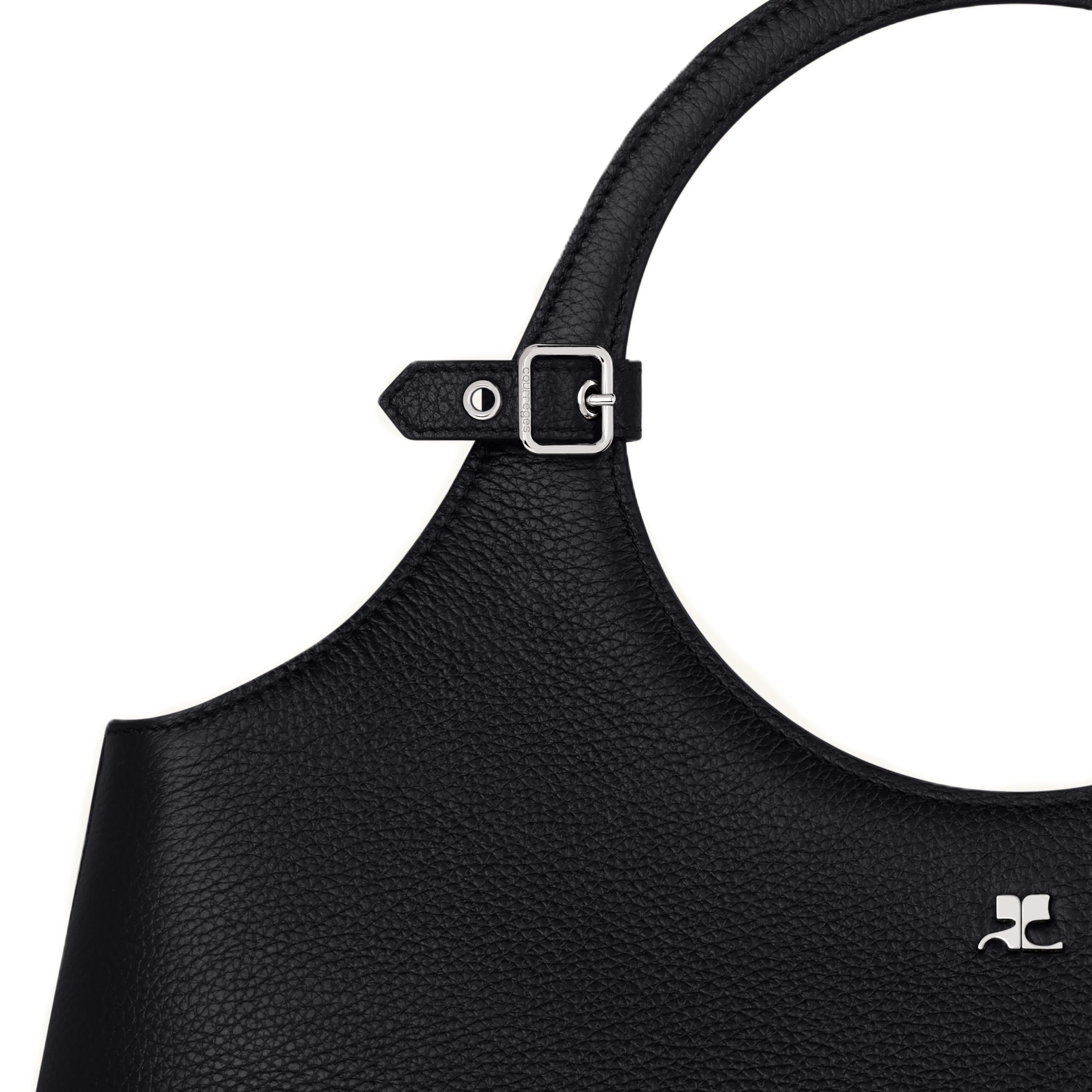 Courrèges [クレージュ] / LARGE HOLY DAY GRAINED LEATHER BAG (BLACK）〔ラージ ホーリー デイ グラインドレザーバッグ〕