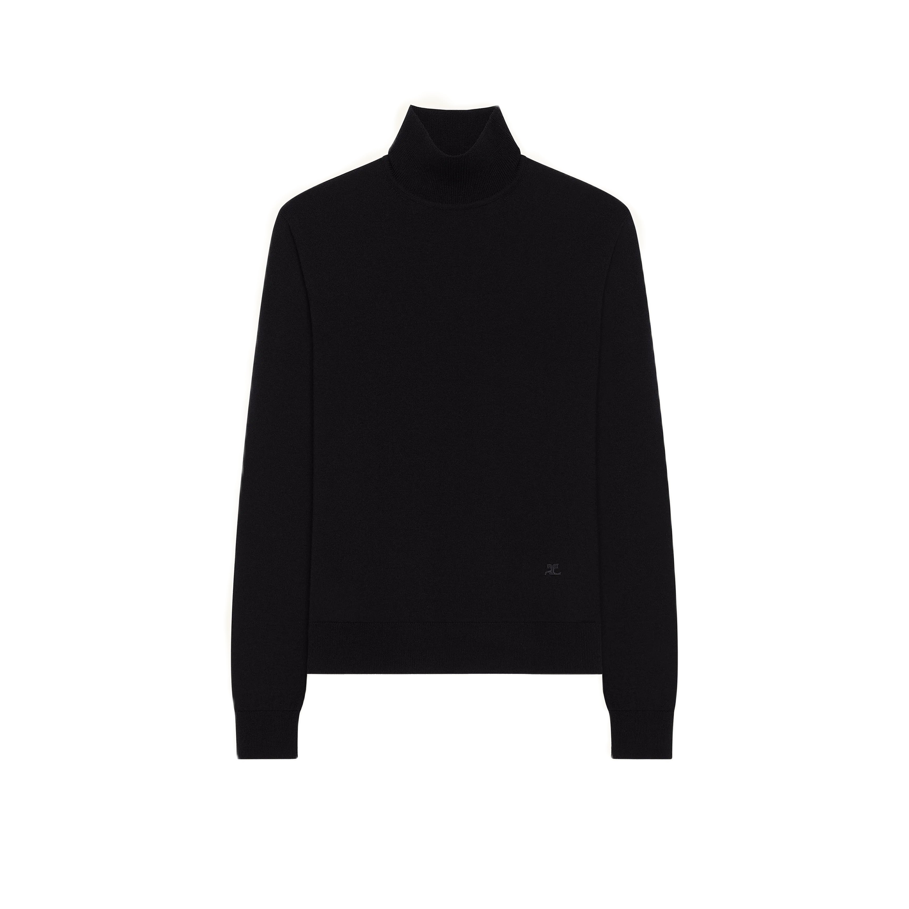 Courrèges [クレージュ] /  OFF SHOULDER LIGHT WOOL TOP (BLACK）〔オフショルダーライトウールトップ〕