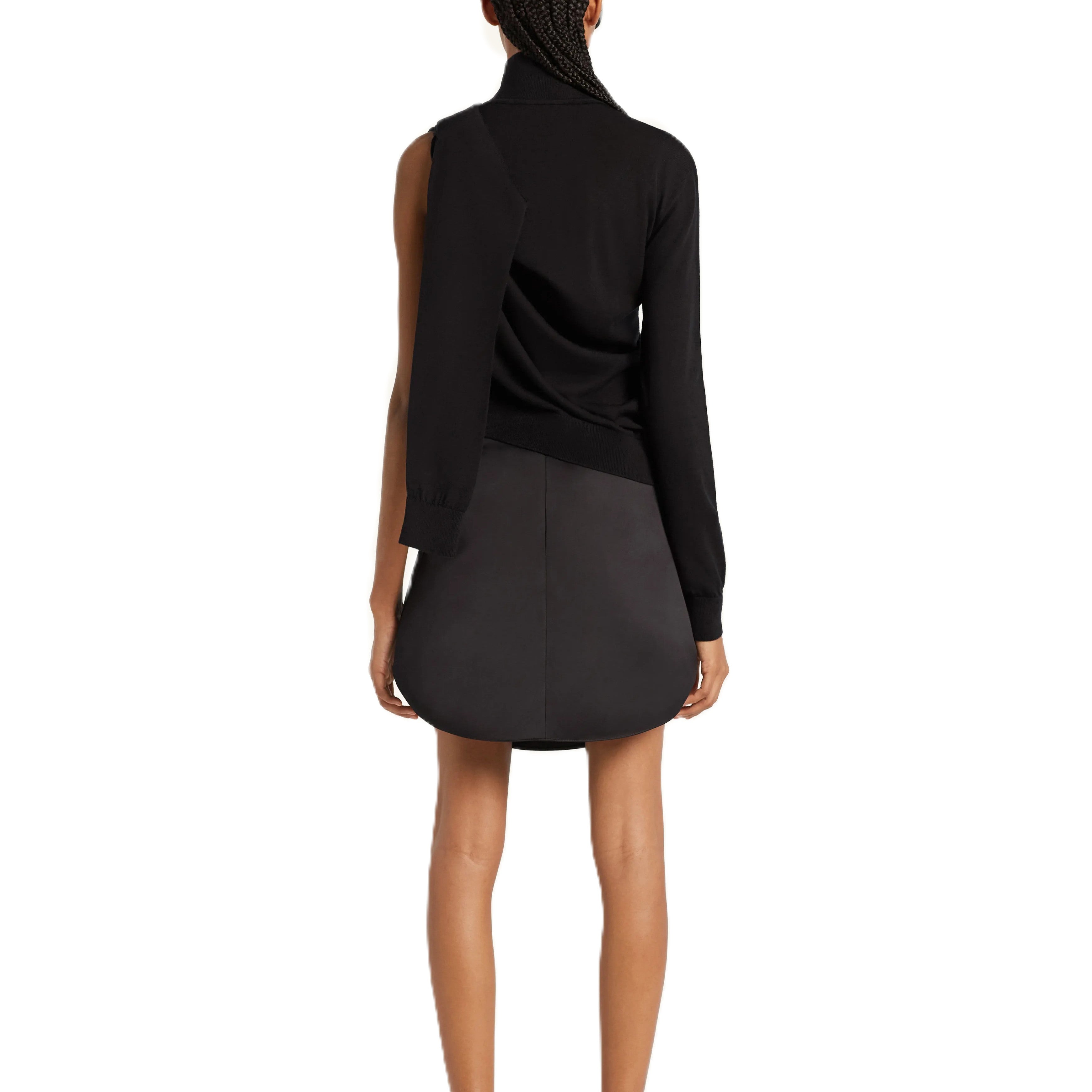 Courrèges [クレージュ] /  OFF SHOULDER LIGHT WOOL TOP (BLACK）〔オフショルダーライトウールトップ〕
