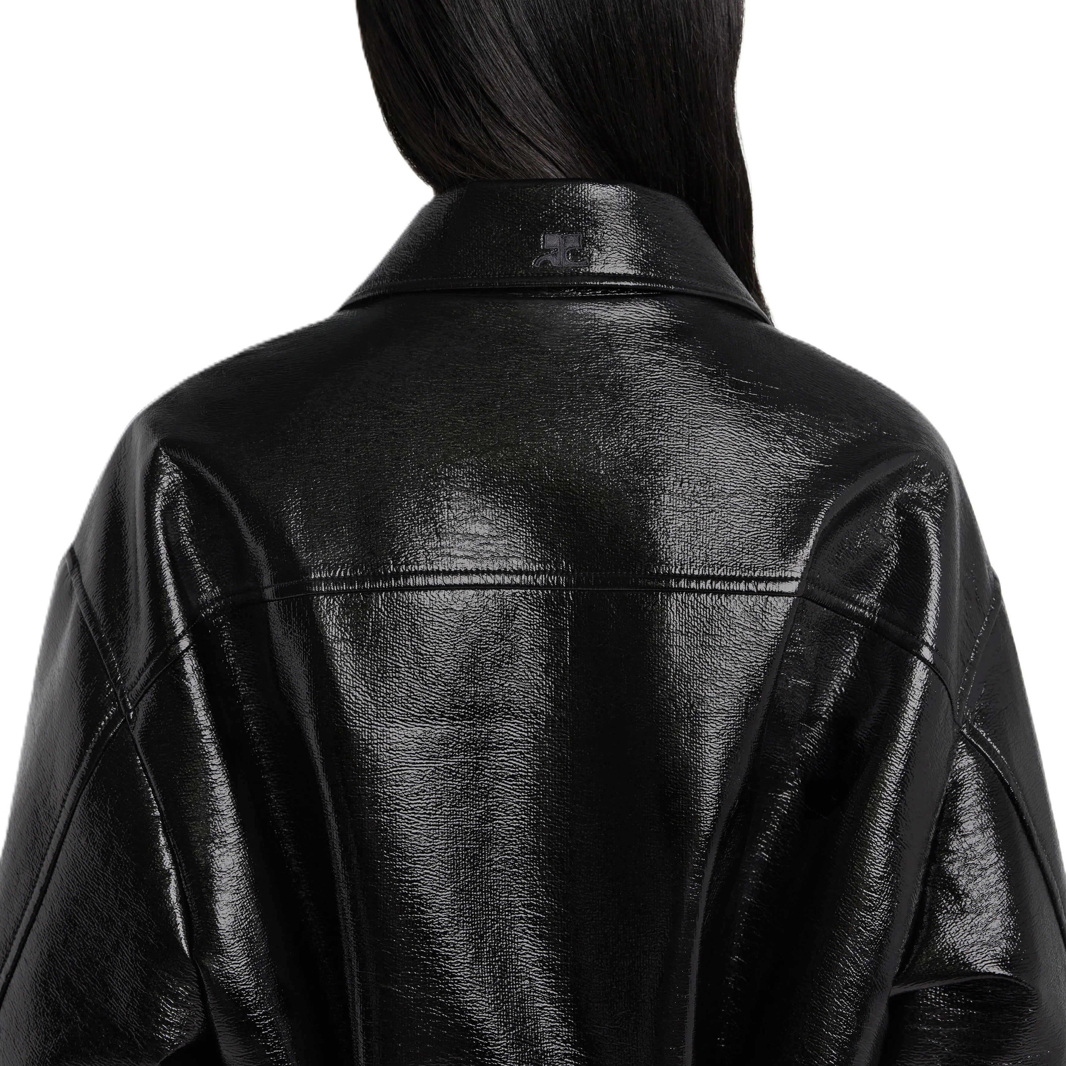 Courrèges [クレージュ] /  OVERSIZED VINYL JACKET (BLACK)〔オーバーサイズビニールジャケット〕