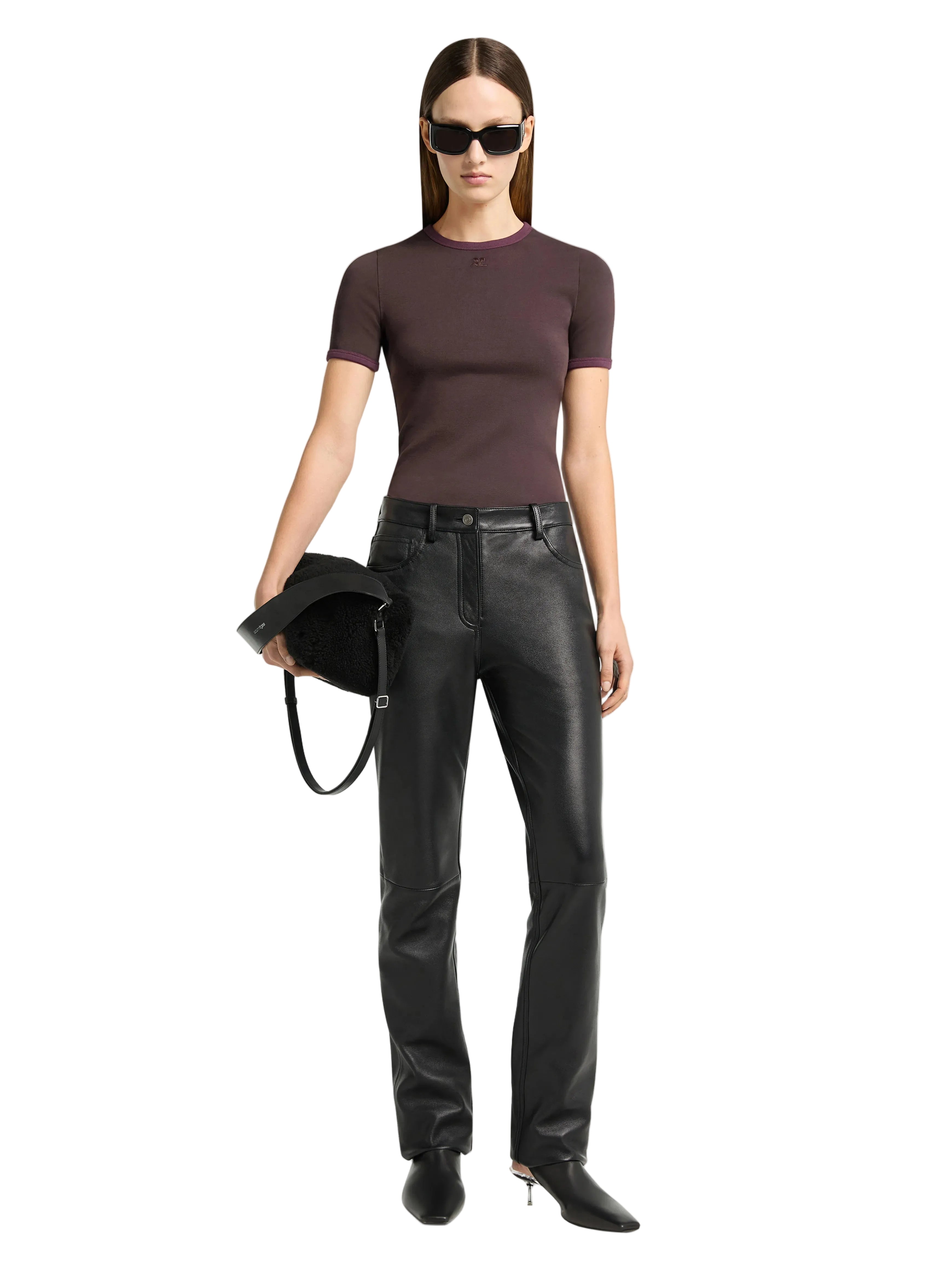 Courrèges [クレージュ] / SIGNATURE CONTRAST T-SHIRT (BURNT RED/DEEP GRENAT) [シグネチャーコントラストティーシャツ]