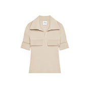 Courrèges [クレージュ] / RIBBED POLO TOP (CAPPUCCINO) [リブ ポロトップス]