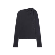 Courrèges [クレージュ] /  KNOT OBLIQUE CARDIGAN(BLACK）〔ノットオブリークカーディガン〕