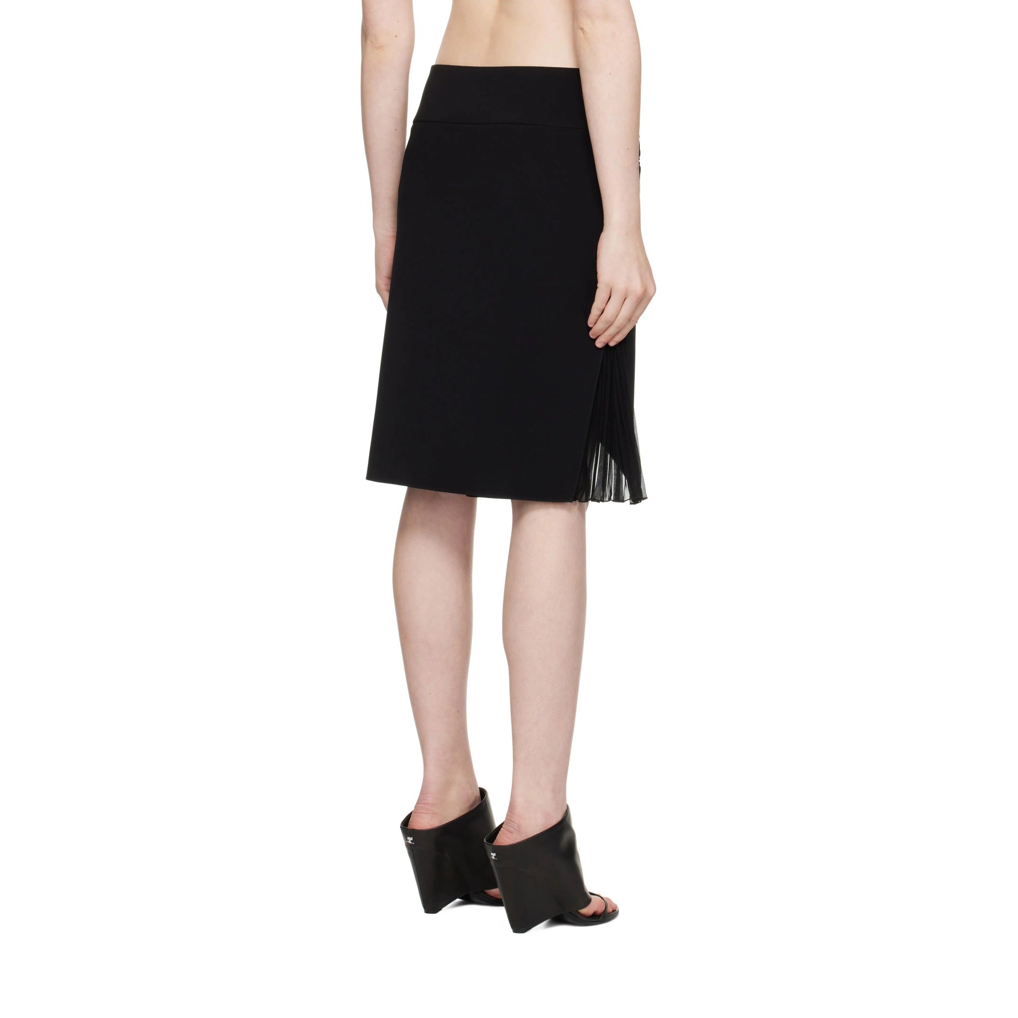 Courrèges [クレージュ] / INFINITY PLEATS CREPE SKIRT  (BLACK)〔 インフィニティプリーツクレープスカート 〕