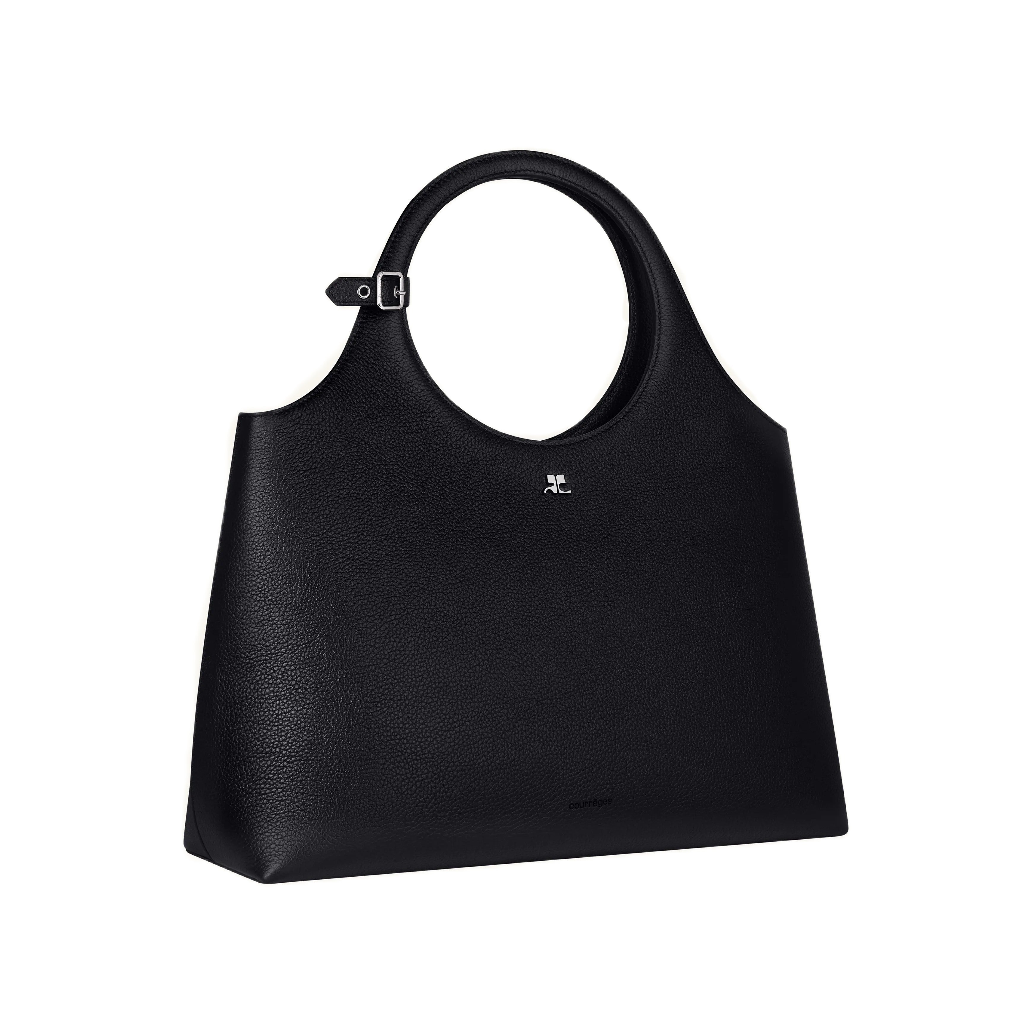 Courrèges [クレージュ] / LARGE HOLY DAY GRAINED LEATHER BAG (BLACK）〔ラージ ホーリー デイ グラインドレザーバッグ〕