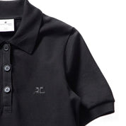 Courrèges [クレージュ] / POLO PIQUE DRESS (BLACK）〔ポロピケドレス〕