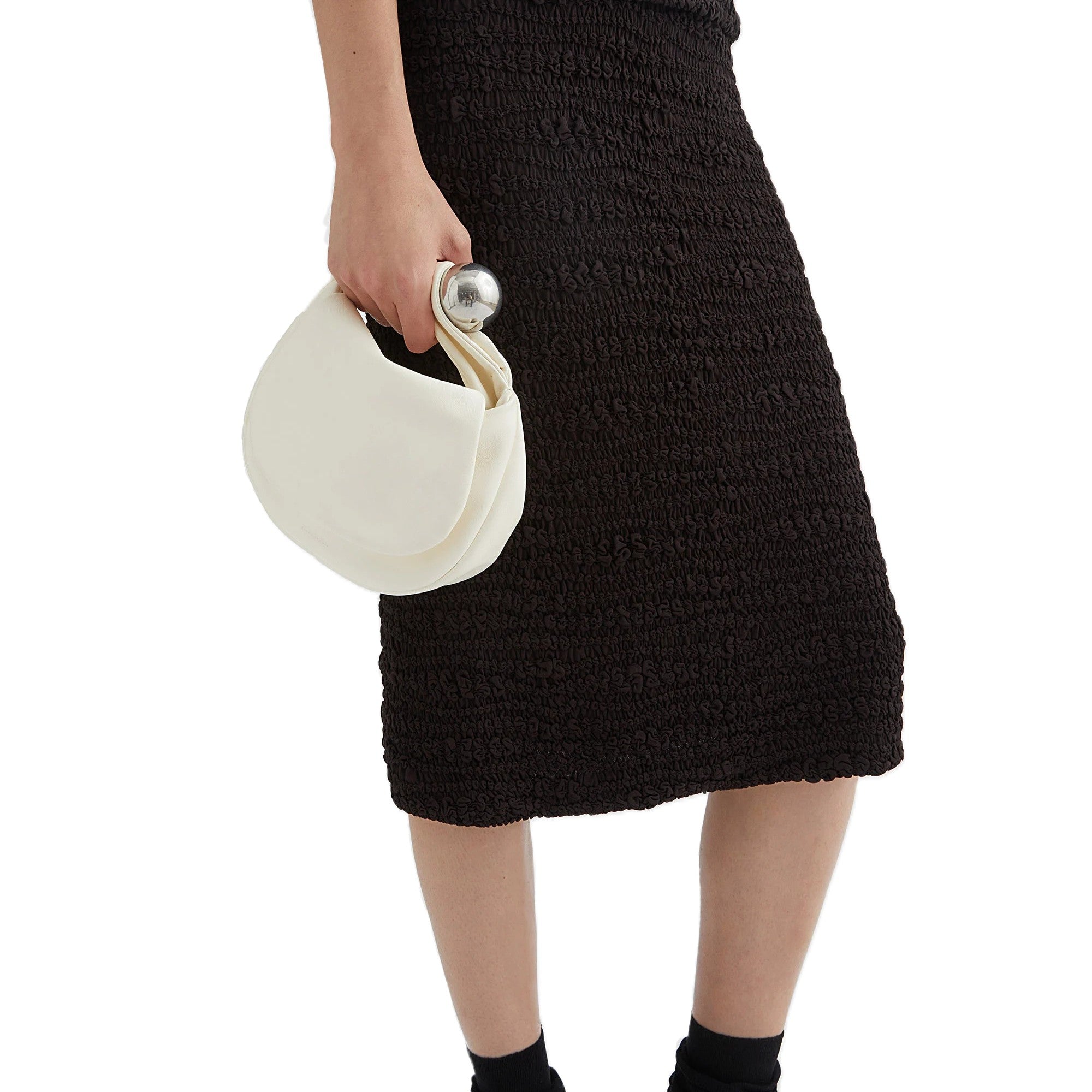 JIL SANDER[ジルサンダー] /  SPHERE CLUTCH POUCH BAG（WHITE）[スフィア クラッチ ポーチ バッグ]