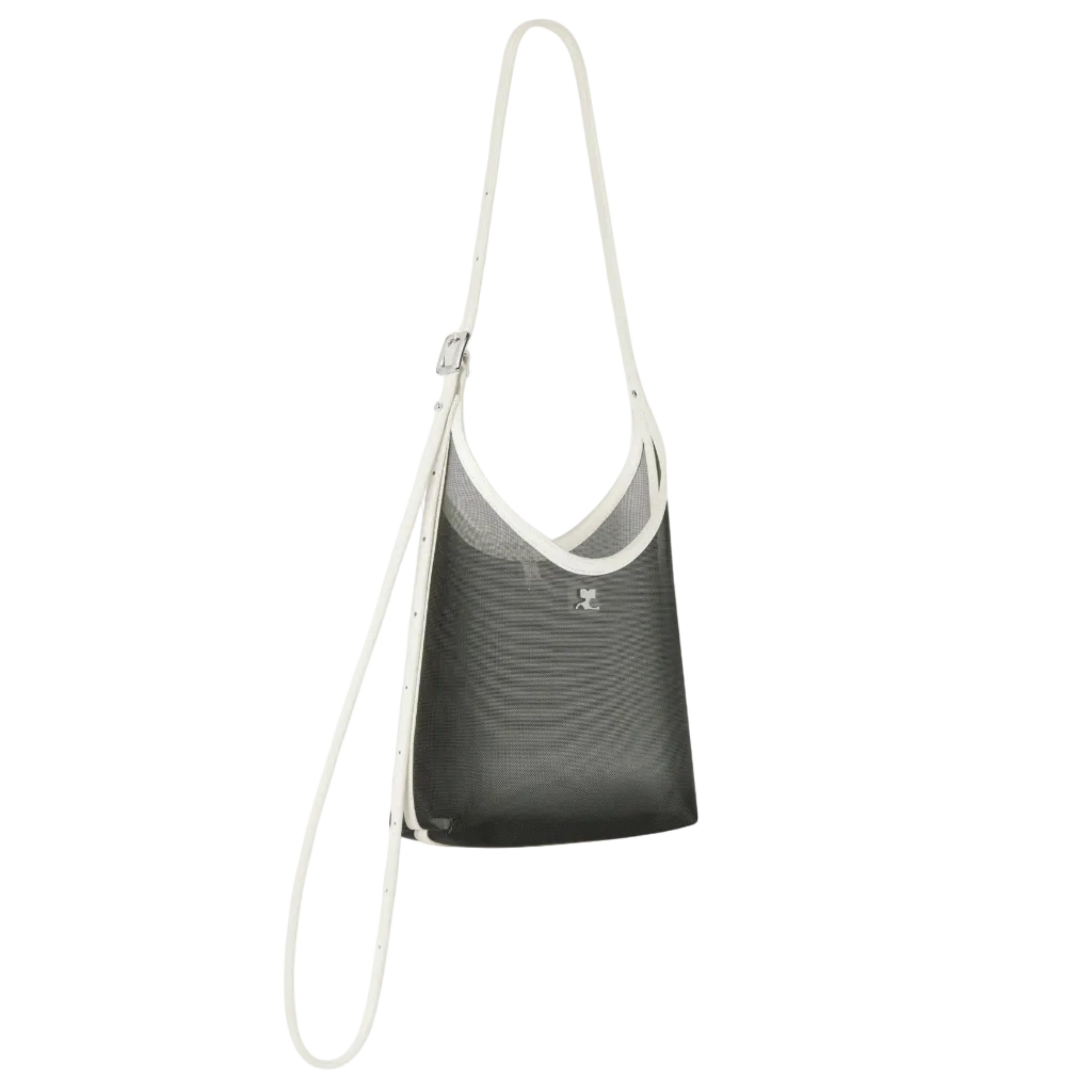 Courrèges [クレージュ] / SMALL MELT MESH TOTE BAG (BLACK/HERITAGE WHITE) 〔スモールメルトメッシュトートバッグ〕