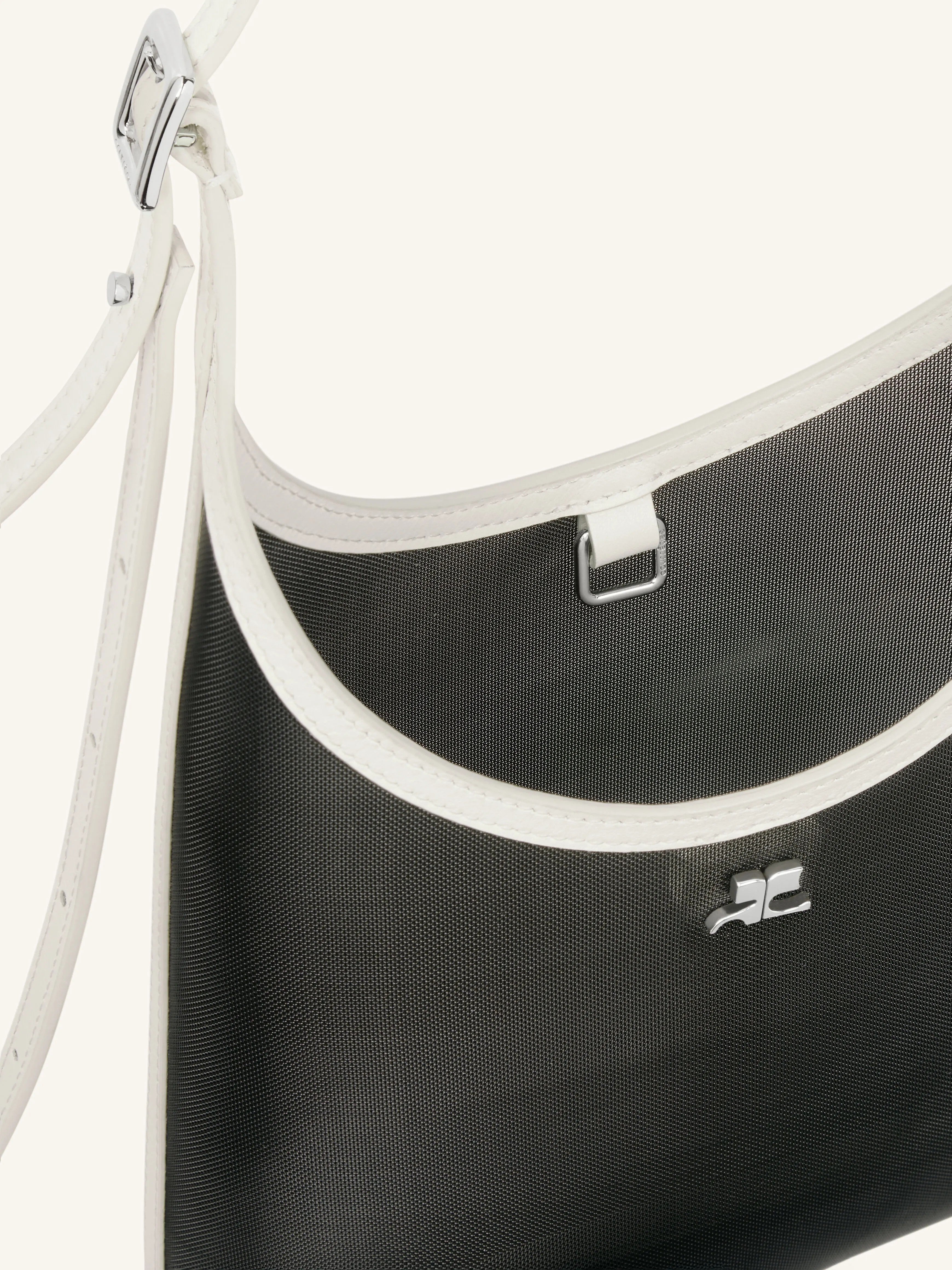 Courrèges [クレージュ] / SMALL MELT MESH TOTE BAG (BLACK/HERITAGE WHITE) 〔スモールメルトメッシュトートバッグ〕