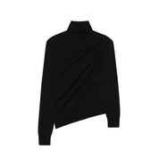 Courrèges [クレージュ] /  OFF SHOULDER LIGHT WOOL TOP (BLACK）〔オフショルダーライトウールトップ〕