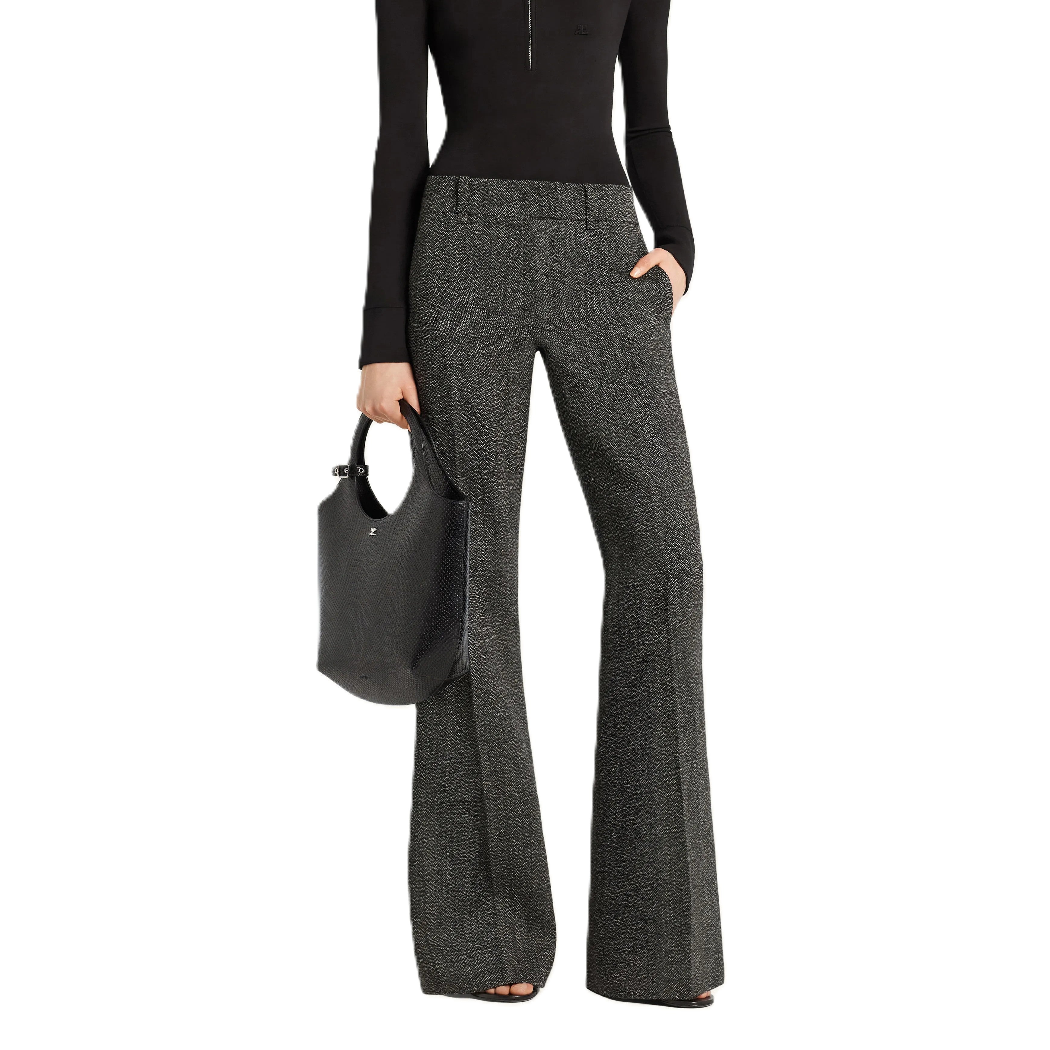 Courrèges [クレージュ] / TAILORED CAVIAR BAGGY PANTS  (BLACK）〔テイラードキャビアバギーパンツ〕