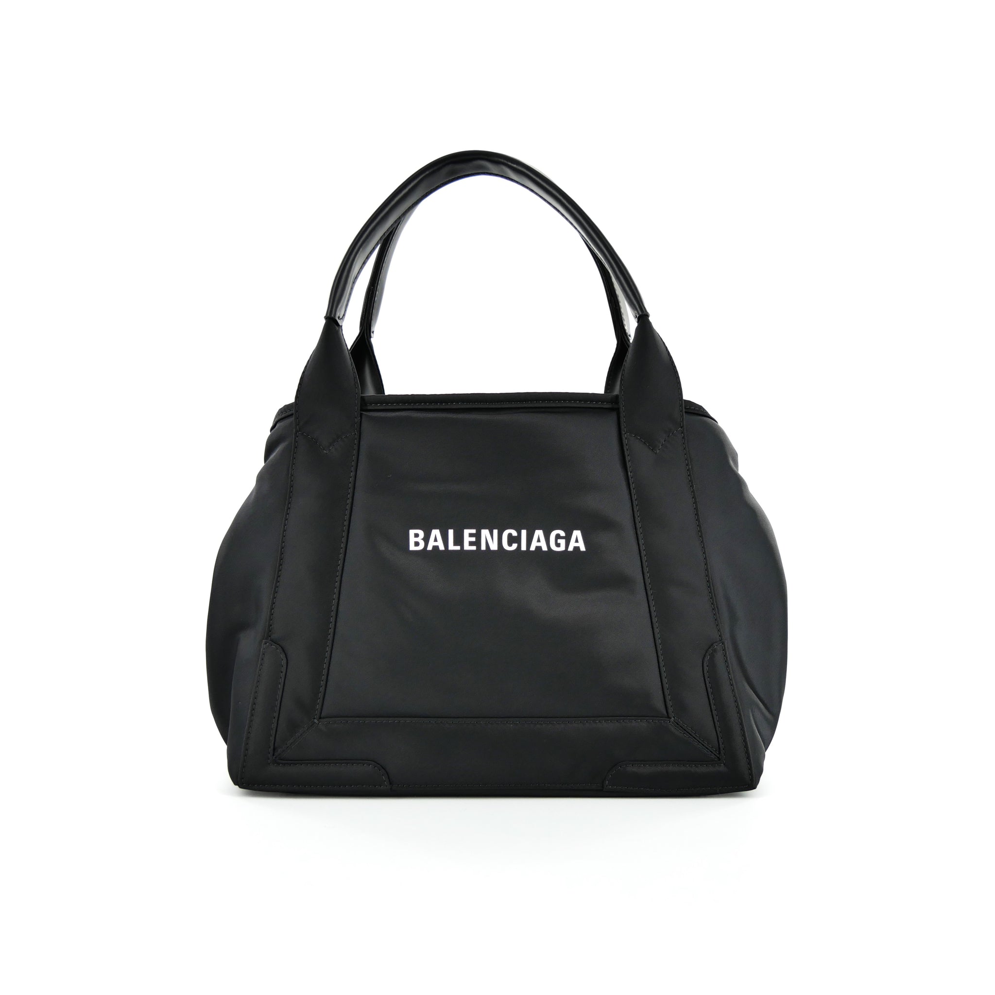 ポーチ付きBALENCIAGA バレンシアガ　ネイビーカバスS  ブラック