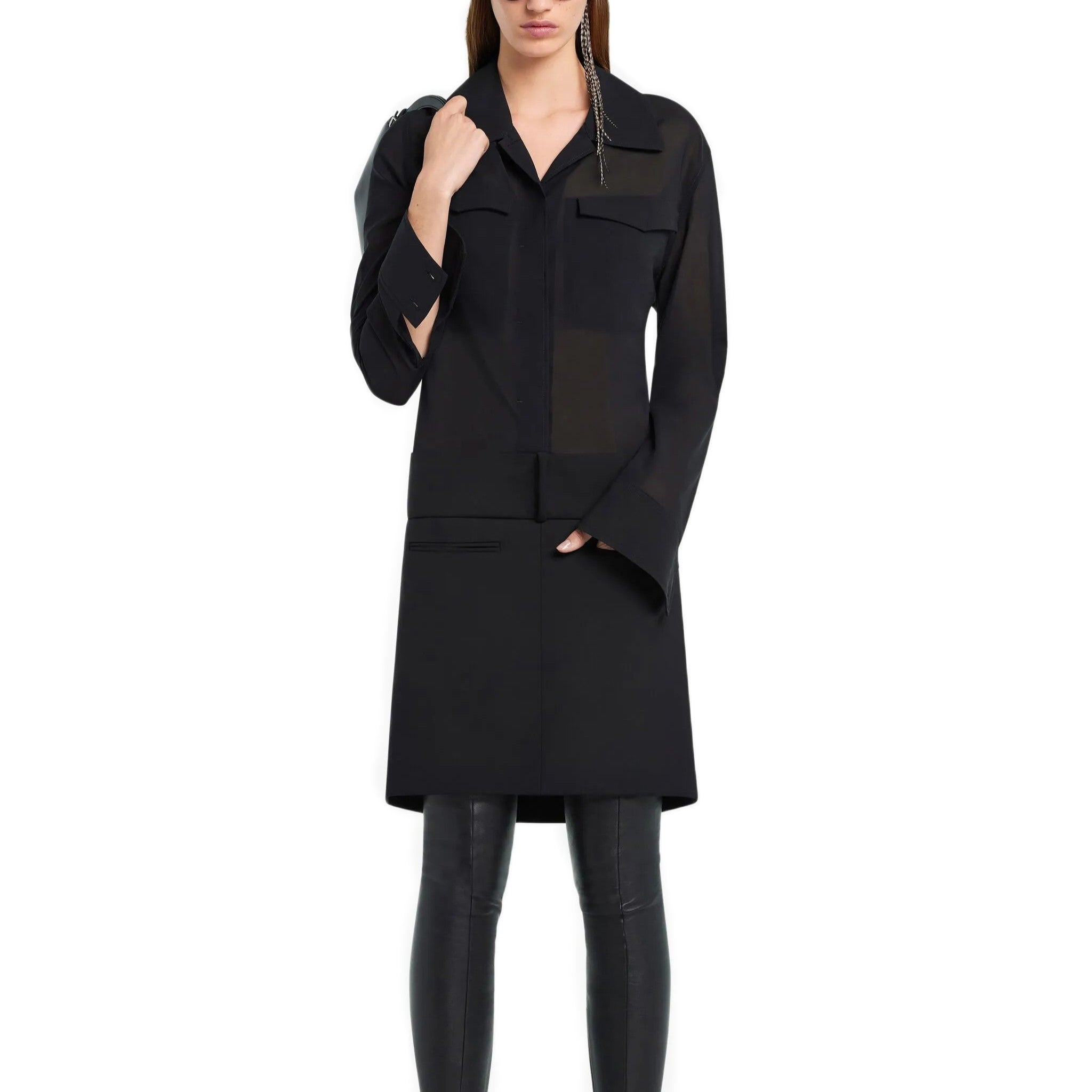 Courrèges [クレージュ] /  POCKET SHIRT (BLACK)〔 ポケットシャツ〕