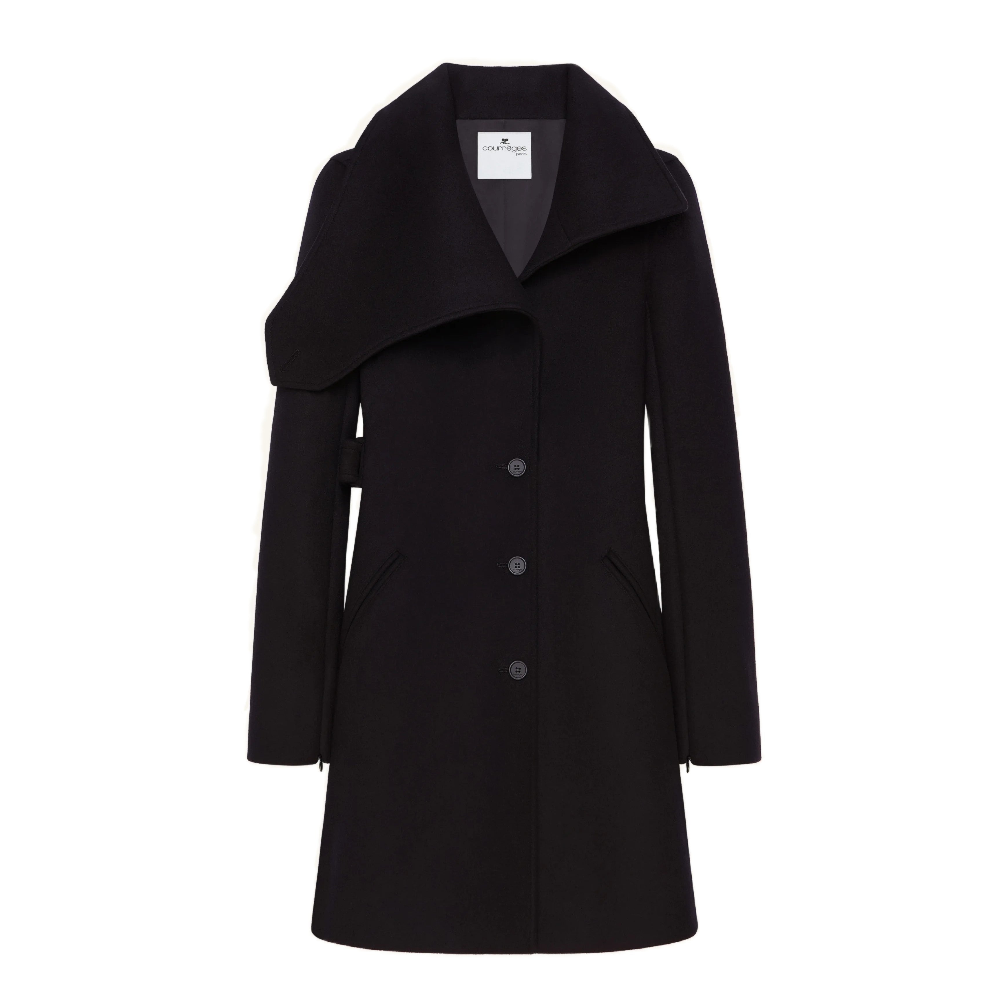 courreges velour&lether coat クレージュ courreges velour&lether coat クレージュ Coats Women - courrèges