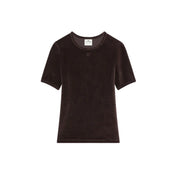 Courrèges [クレージュ] / VELVET FITTED T-SHIRT (BURNT RED) [ベルベット フィット ティーシャツ]