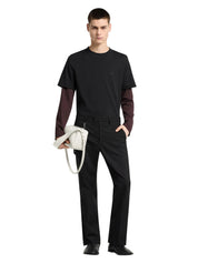 Courrèges [クレージュ] / AC DOUBLE SLEEVE T-SHIRT (BLACK/BURNT RED) [ACダブルスリーブティーシャツ]