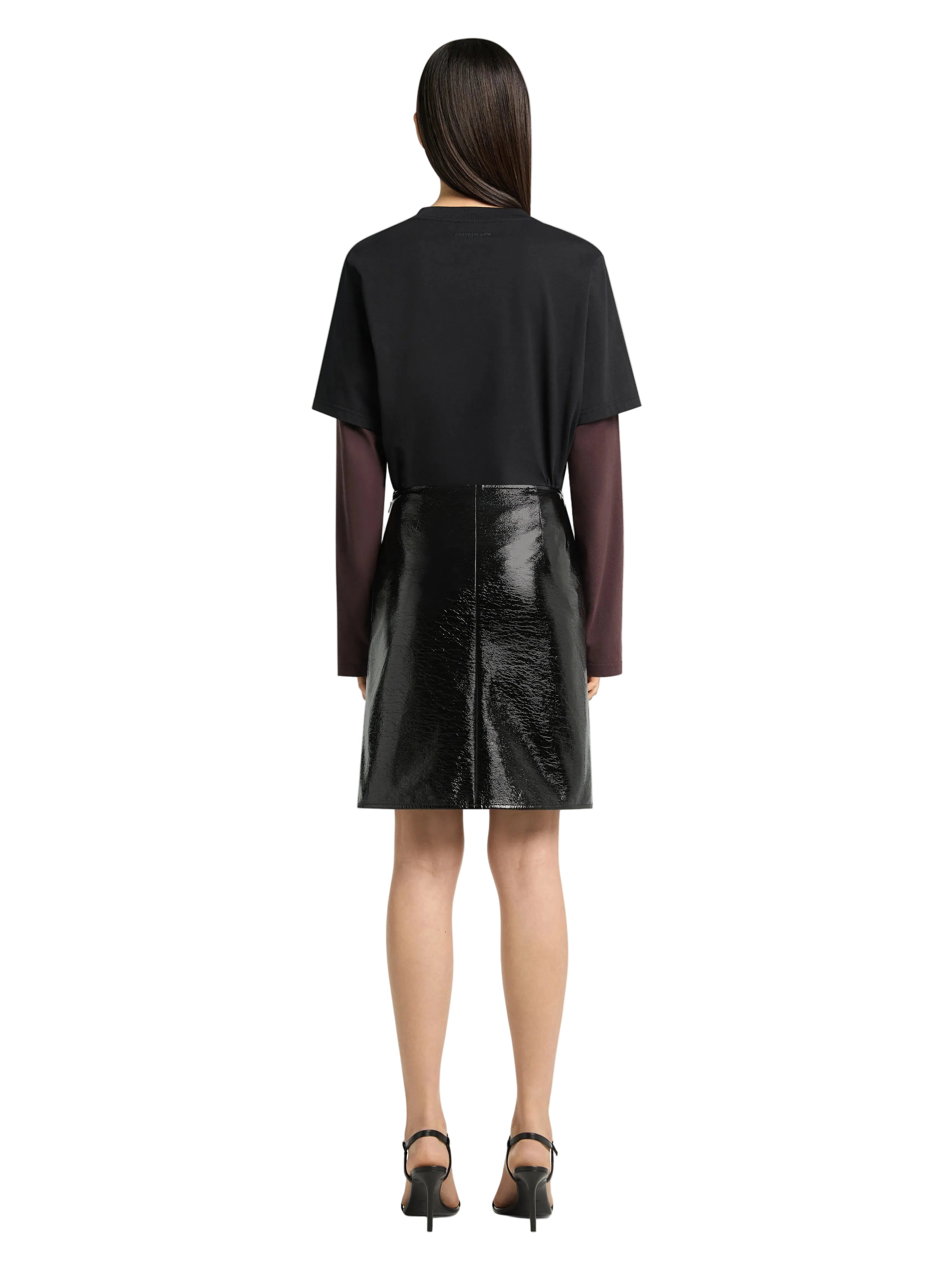Courrèges [クレージュ] / AC DOUBLE SLEEVE T-SHIRT (BLACK/BURNT RED) [ACダブルスリーブティーシャツ]