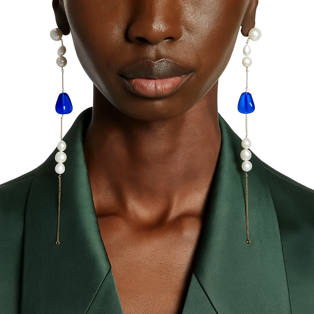 Dries Van Noten [ドリス ヴァン ノッテン] / BLUE STONE EARRING [ブルーストーン ピアス]