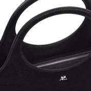 Courrèges [クレージュ] / LARGE HOLY DAY GRAINED LEATHER BAG (BLACK）〔ラージ ホーリー デイ グラインドレザーバッグ〕