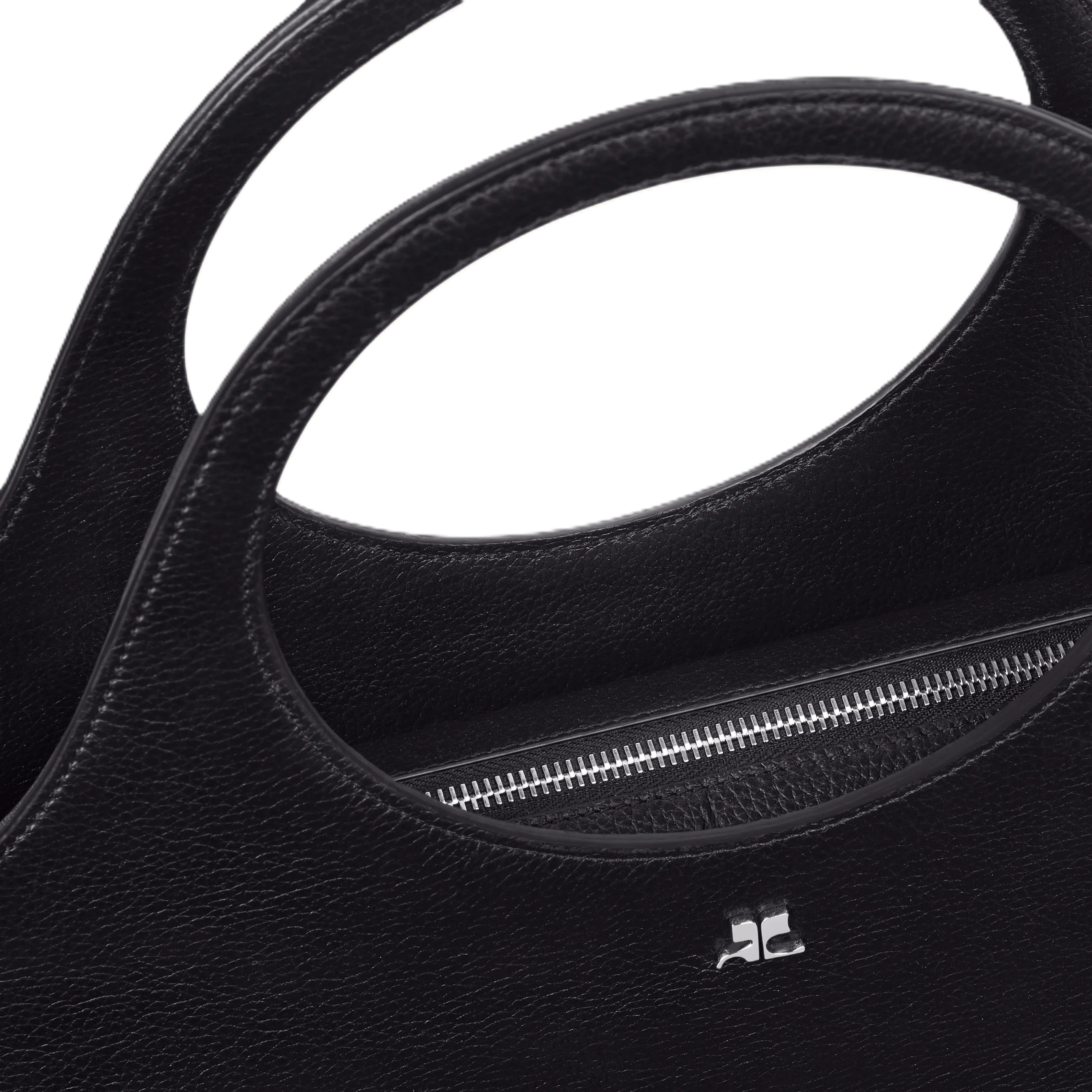 Courrèges [クレージュ] / LARGE HOLY DAY GRAINED LEATHER BAG (BLACK）〔ラージ ホーリー デイ グラインドレザーバッグ〕