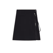 Courrèges [クレージュ] / ZIPPED WOOL SKIRT (BLACK)〔 ジップウールスカート〕