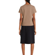 Courrèges [クレージュ] /  EMBROIDERED T-SHIRT (MOCHA）〔エンブロイダリーティーシャツ〕