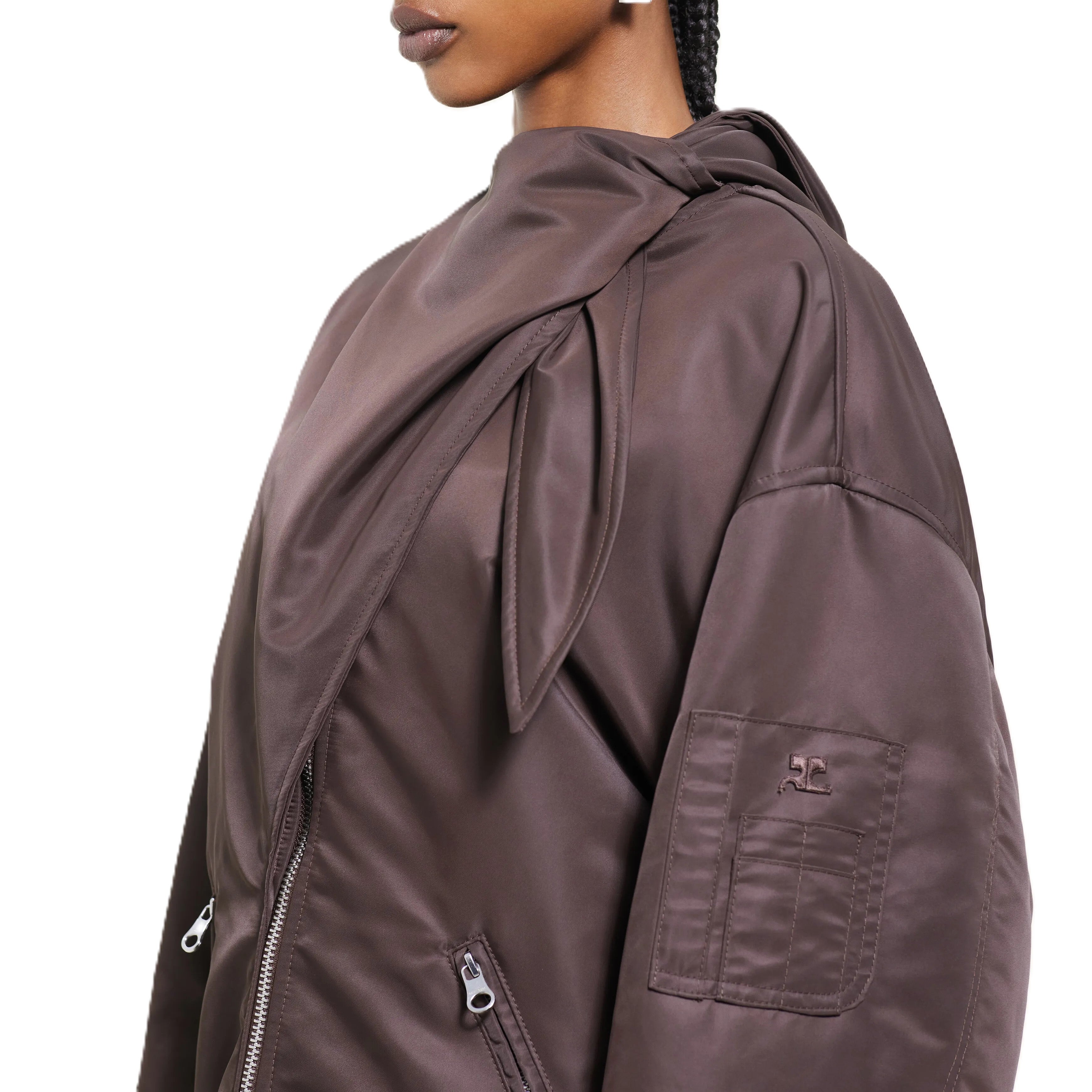 送料無料】Courrèges [クレージュ] / BOW COLLAR BOMBER JACKET