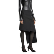 Courrèges [クレージュ] / OBLIQUE POLYWOOL SKIRT  (BLACK)〔オブリークポリウールスカート 〕