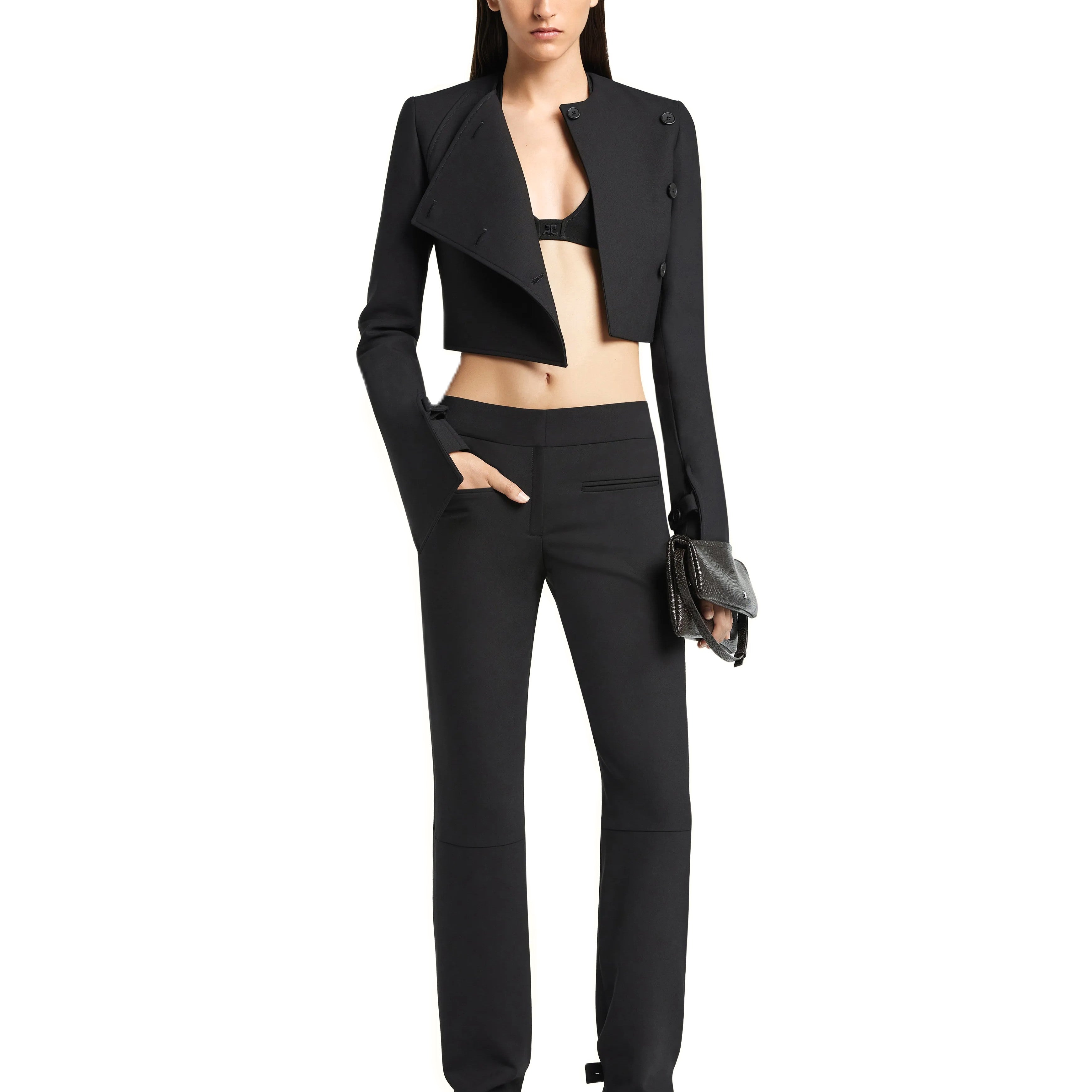 Courrèges [クレージュ] / OBLIQUE TAILORED JACKET (BLACK)〔 オブリークテイラードジャケット〕