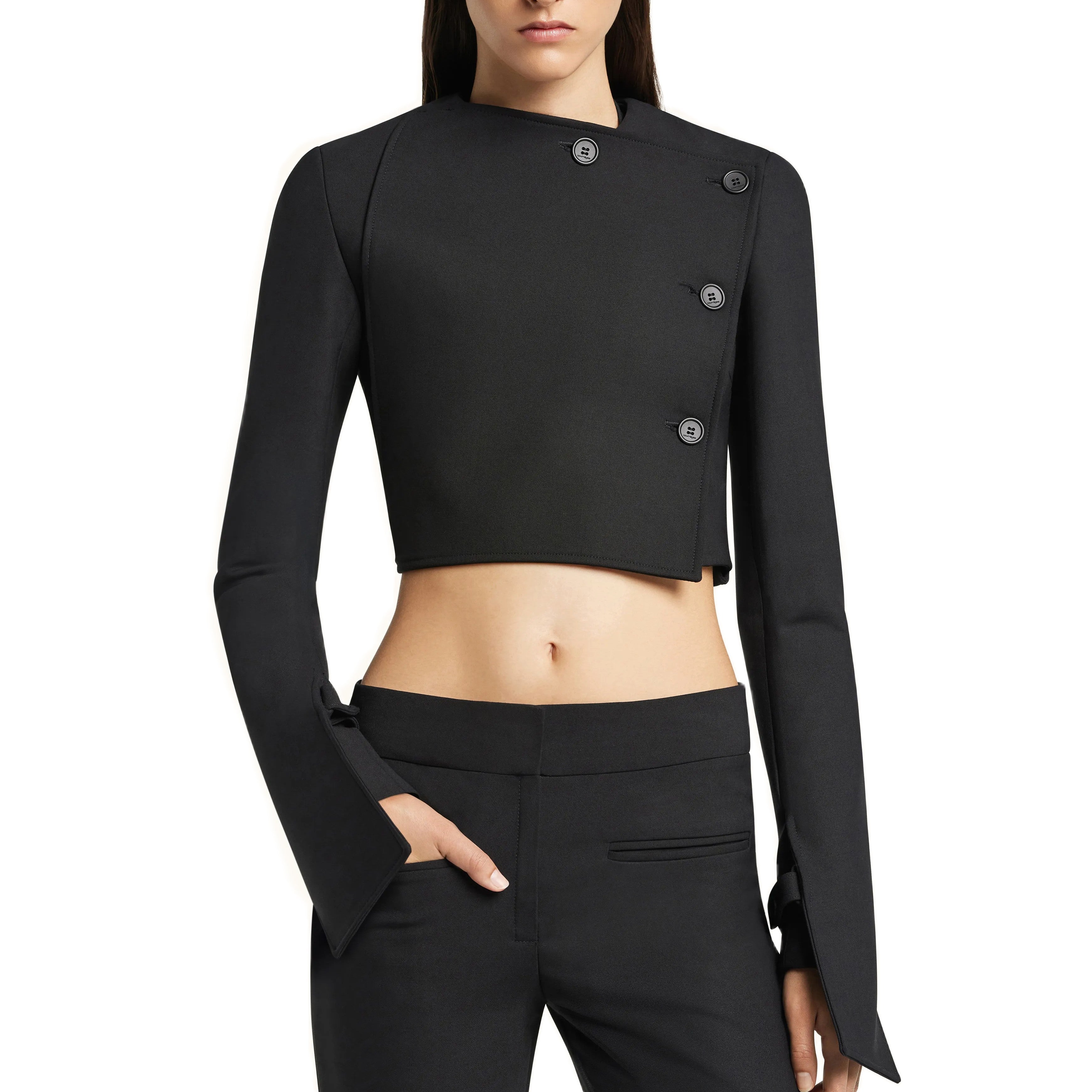 Courrèges [クレージュ] / OBLIQUE TAILORED JACKET (BLACK)〔 オブリークテイラードジャケット〕