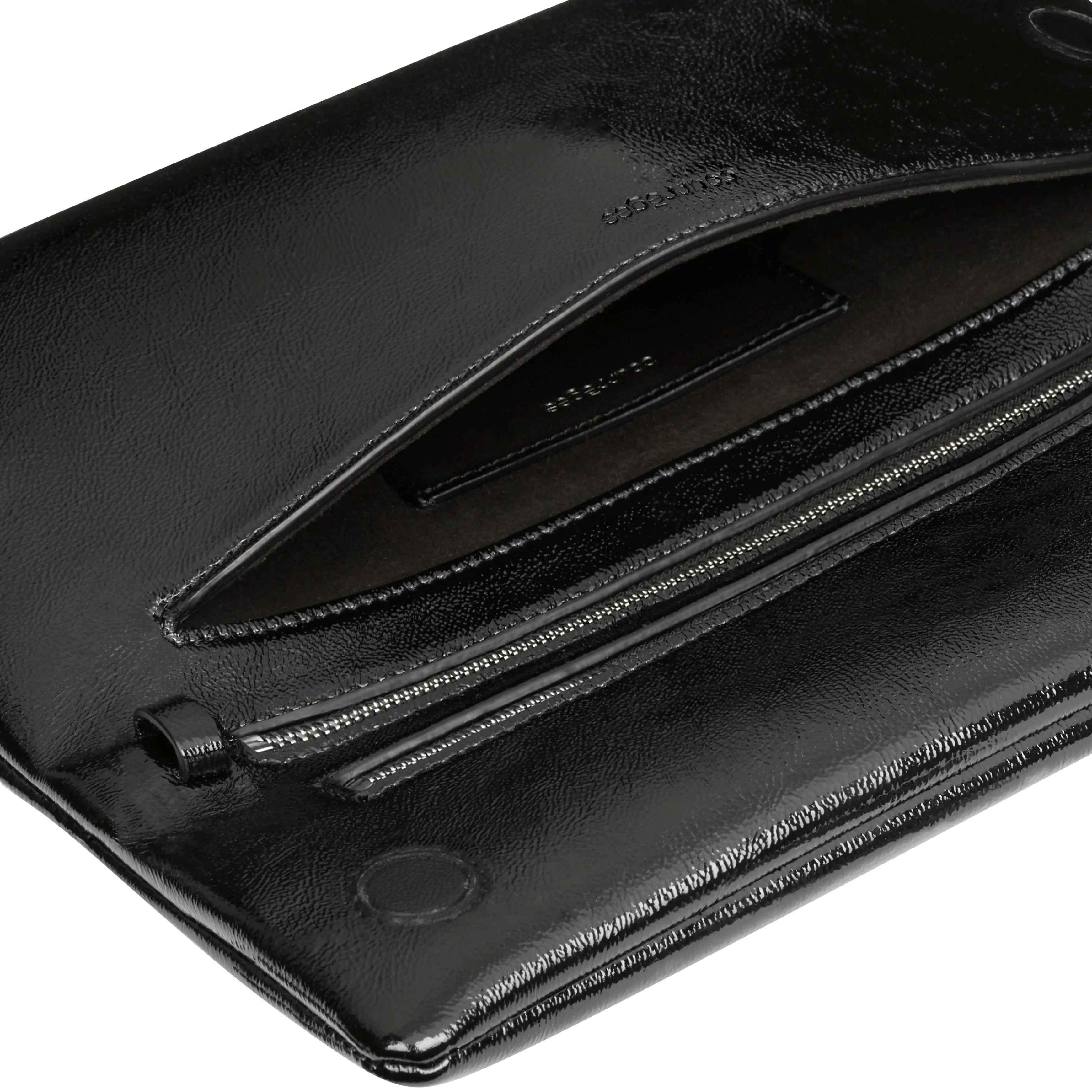 Courrèges [クレージュ] / CUFF NAPLACK LEATHER CLUTCH (BLACK) [カフナップラックレザークラッチバッグ〕