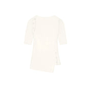 Courrèges [クレージュ] /  OBLIQUE BUTTONED TOP (HERITAGE WHITE）〔オブリークボタンドトップ〕