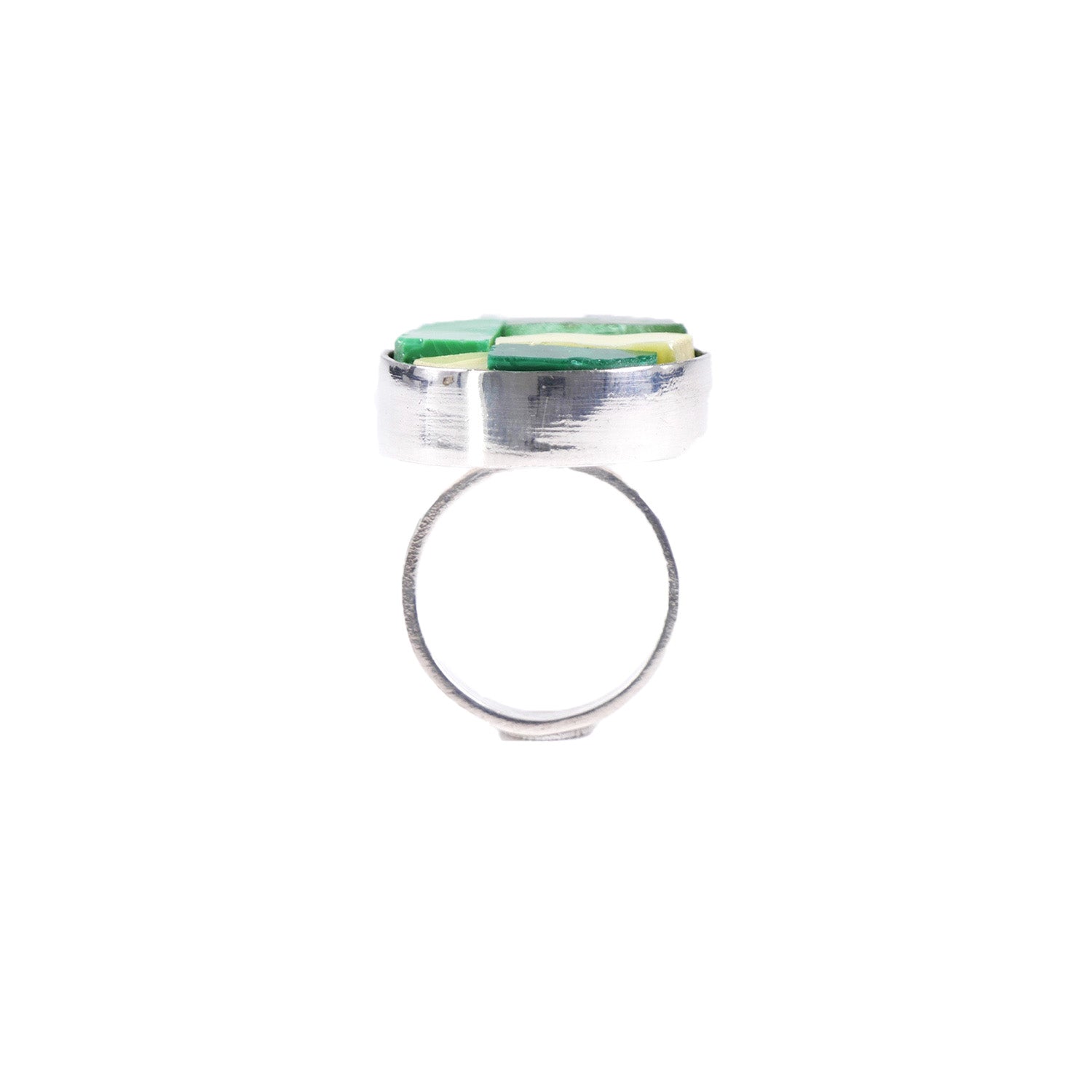 NILAJA [ニラジャ] / round glass ring [ラウンドグラスリング] (green1)