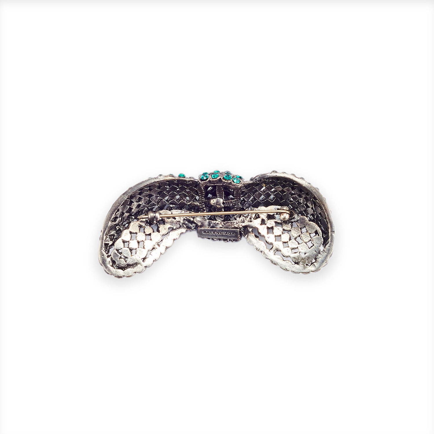 BALENCIAGA [バレンシアガ] / crystal ribbon brooch [クリスタル リボン ブローチ]
