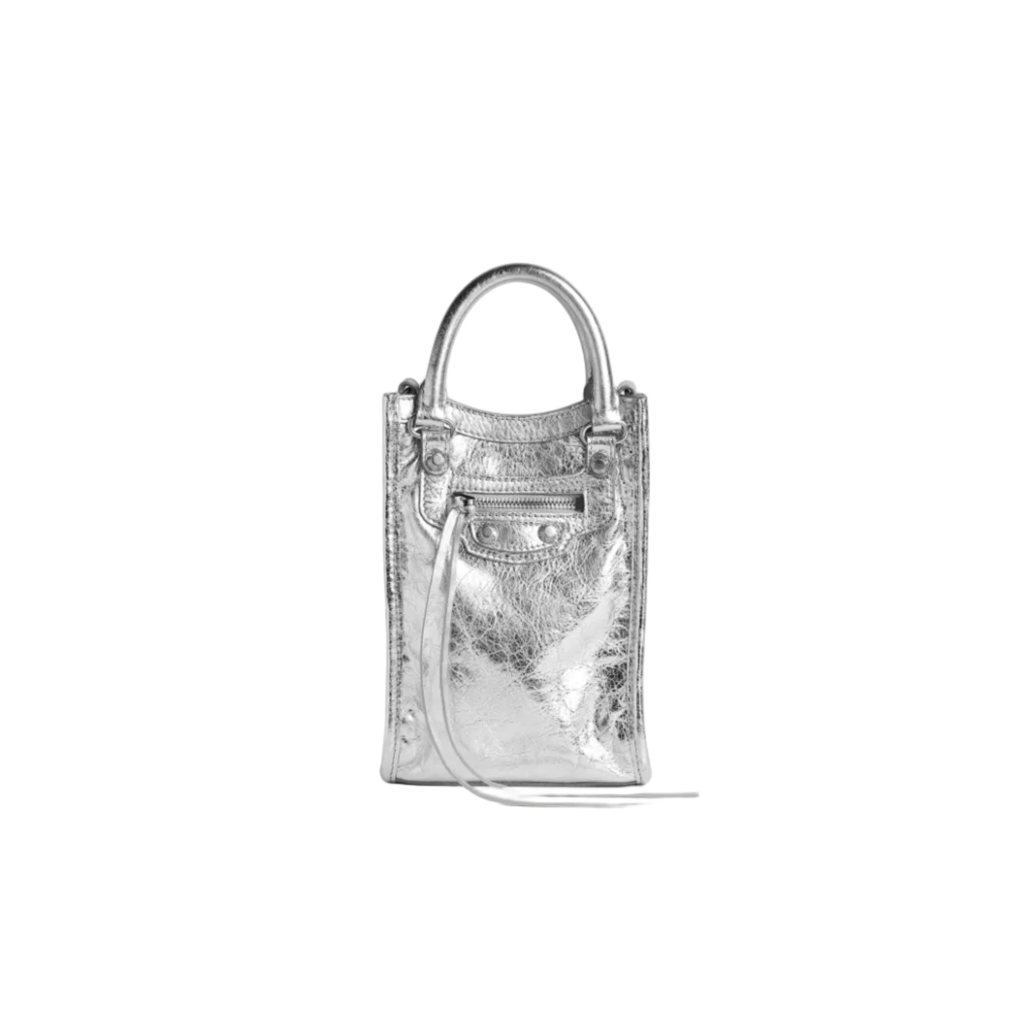 BALENCIAGA [バレンシアガ] / LE CITY TOTE PHONE HOLDER (SILVER) [ル シティ トート フォンホルダー]