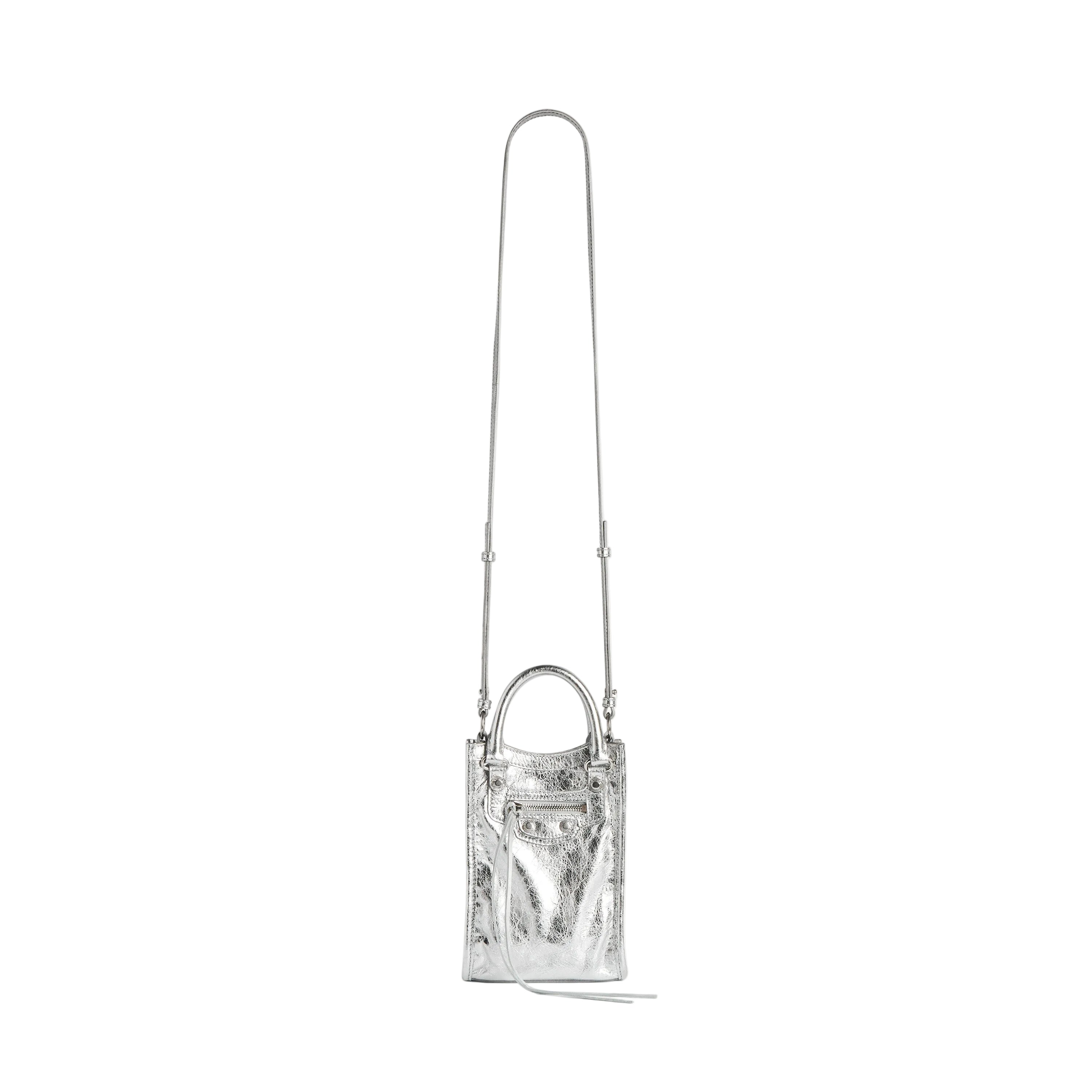 BALENCIAGA [バレンシアガ] / LE CITY TOTE PHONE HOLDER (SILVER) [ル シティ トート フォンホルダー]