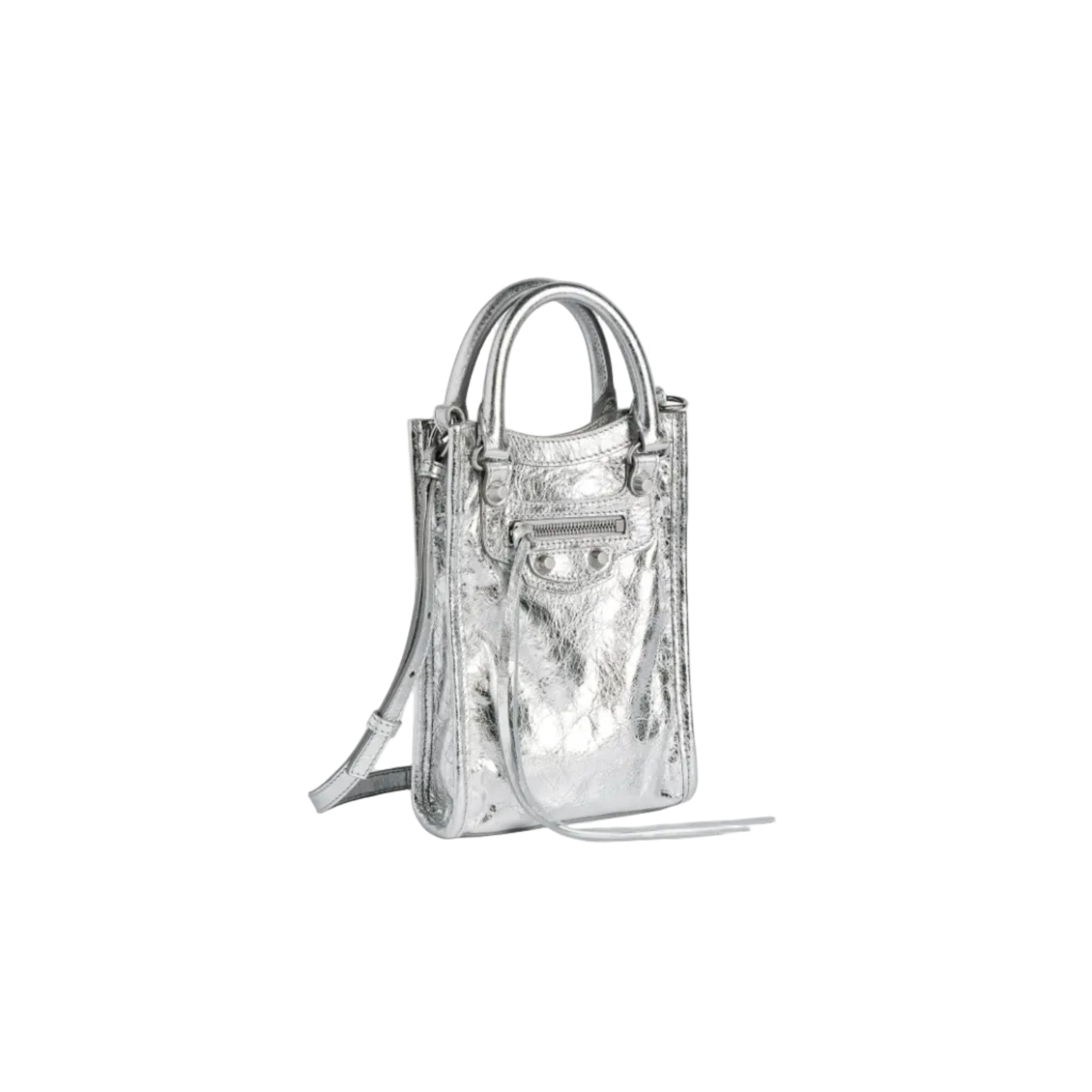 BALENCIAGA [バレンシアガ] / LE CITY TOTE PHONE HOLDER (SILVER) [ル シティ トート フォンホルダー]