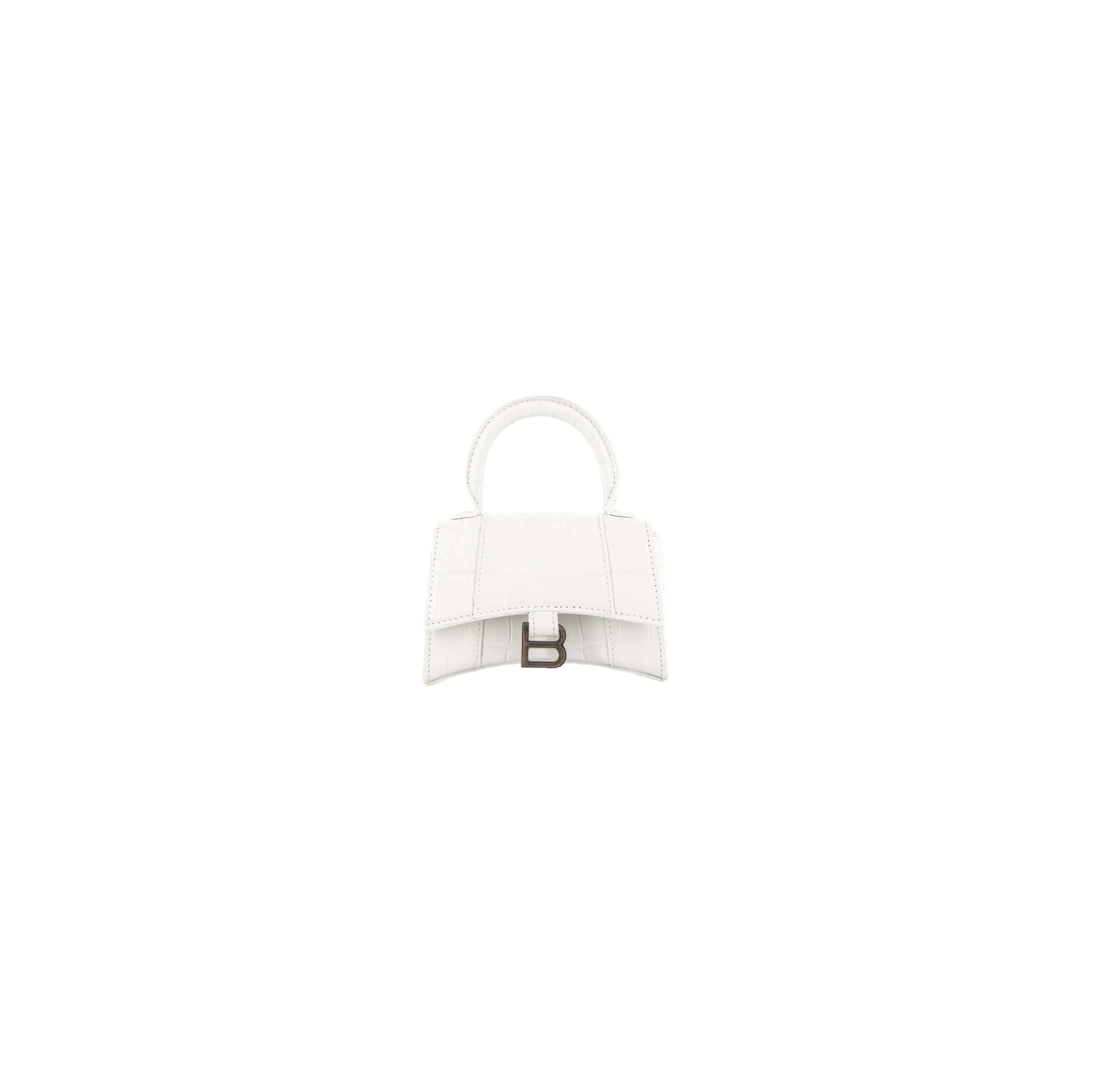 バレンシアガ Hourglass Mini Hand Bag ホワイト|ハンドバッグ バレンシアガ Hourglass Mini Hand Bag ホワイト|ハンドバッグ