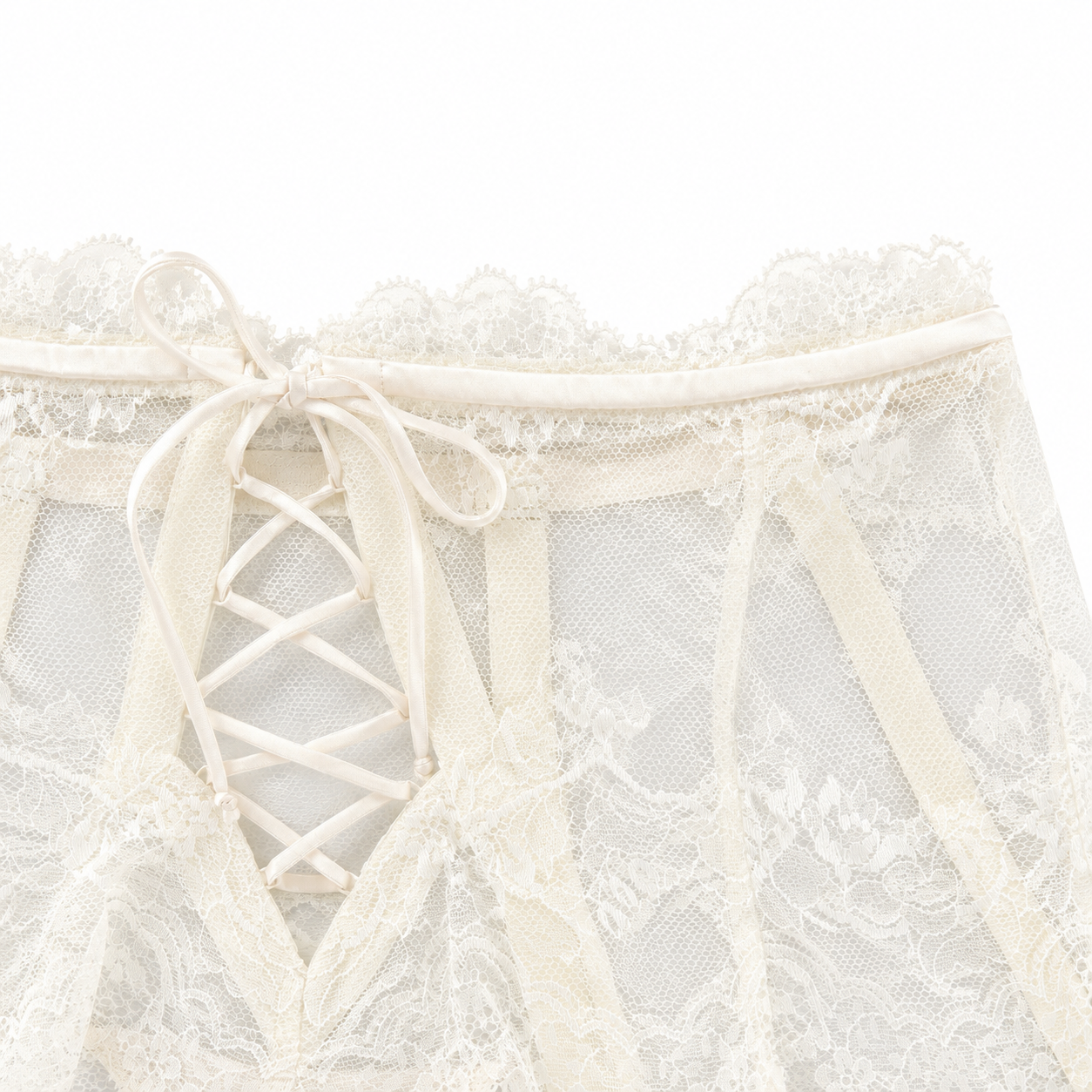 LA PERLA [ラ ペルラ] / GARTER STYLE LACE BRIEFS (WHITE) [ガータースタイルレースショーツ]