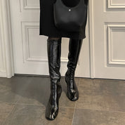 Courrèges [クレージュ] /  OBLIQUE STRAP 75 BOOTS〔オブリック ストラップ 75ブーツ〕(BLACK)