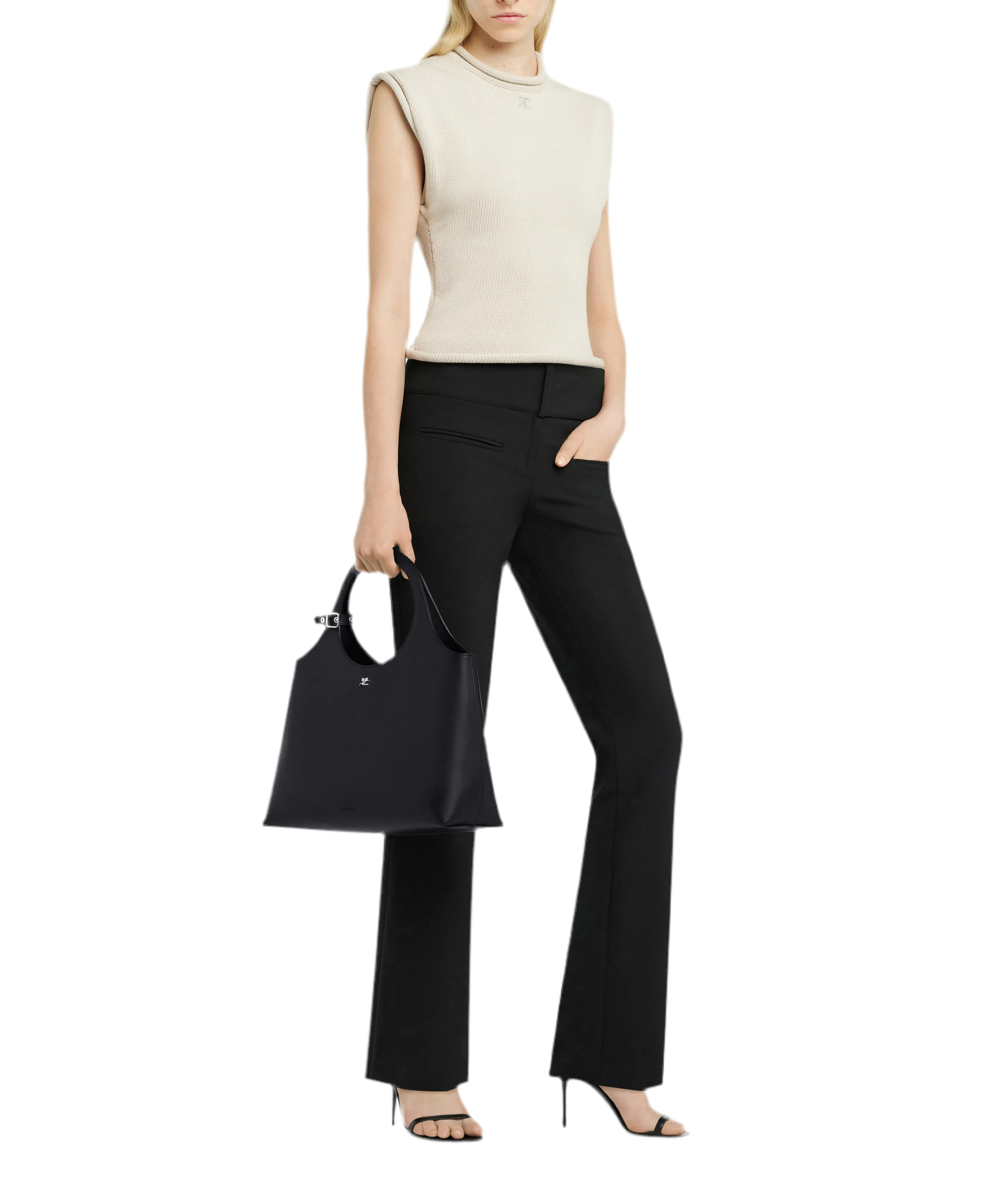 Courrèges [クレージュ] / LARGE HOLY DAY TOTE BAG〔ラージ ホーリー デイ トート バッグ〕 (BLACK）