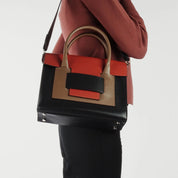 PIERRE HARDY [ピエールアルディ] / 217 HANDBAG (BLACK×CAMEL×RUST)〔217 ハンドバッグ〕