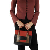 PIERRE HARDY [ピエールアルディ] / 217 HANDBAG (BLACK×CAMEL×RUST)〔217 ハンドバッグ〕