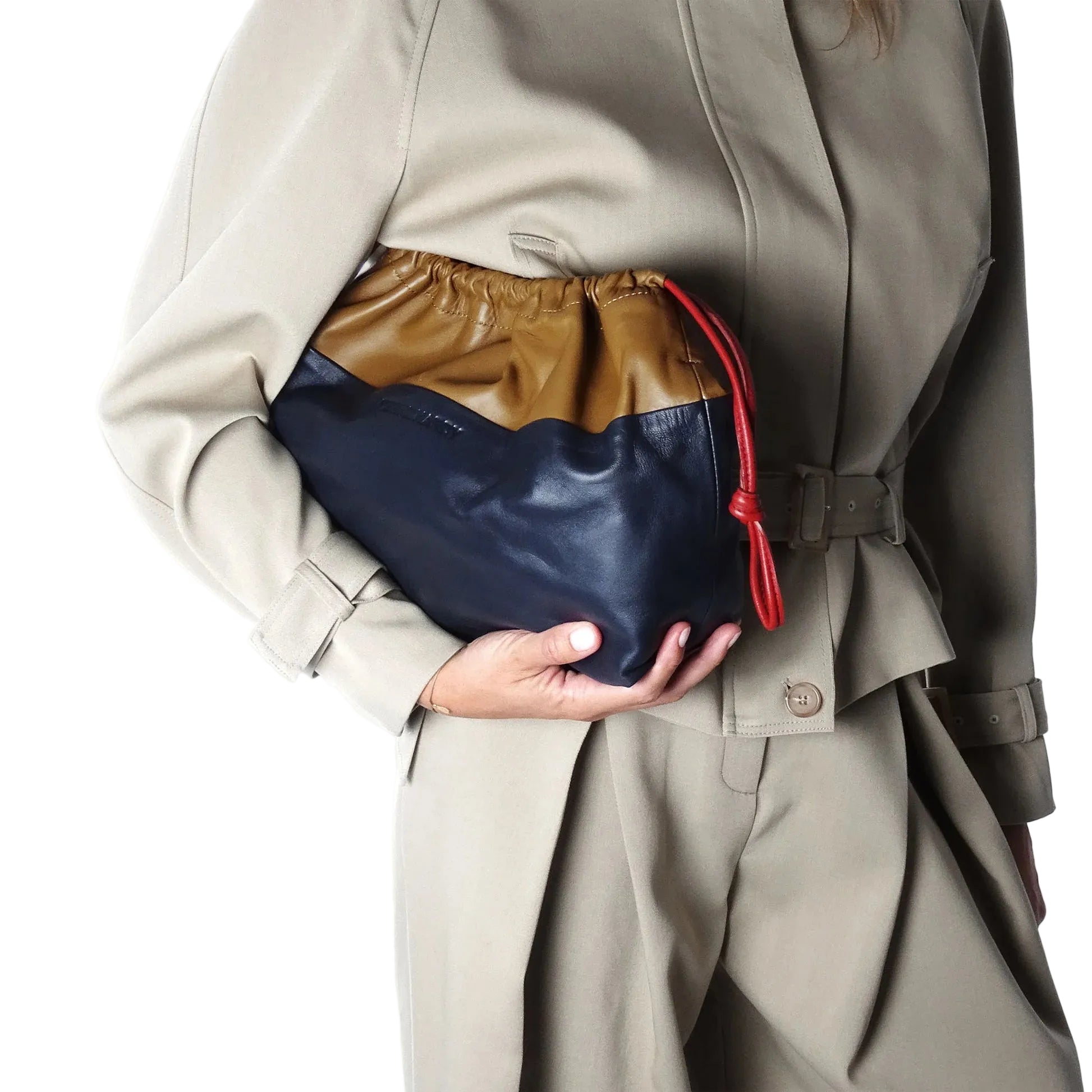PIERRE HARDY [ピエールアルディ] / TWIN CLUTCH MAXI (CAMEL×NAVY×LUST)〔ツインクラッチマキシ〕